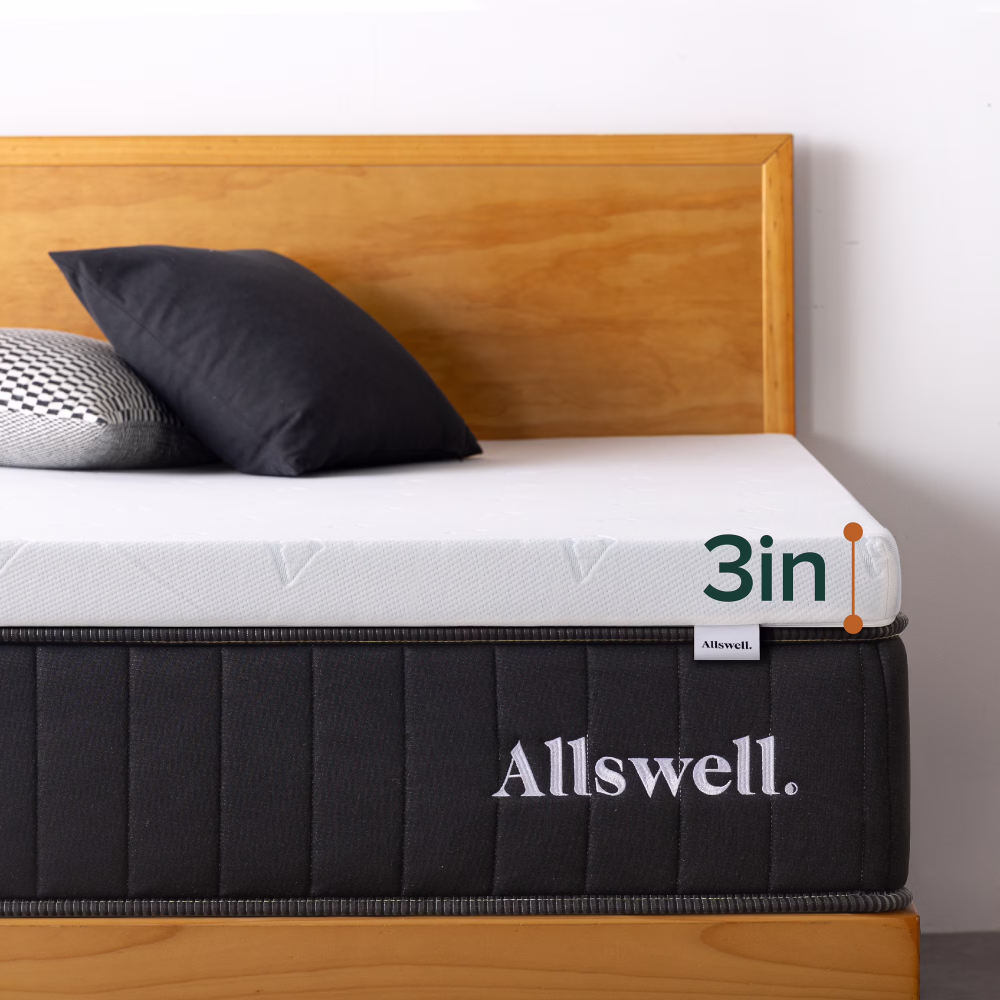 Allswell 3" Covered Memory Foam Mattress Topper, Queen - Image 3