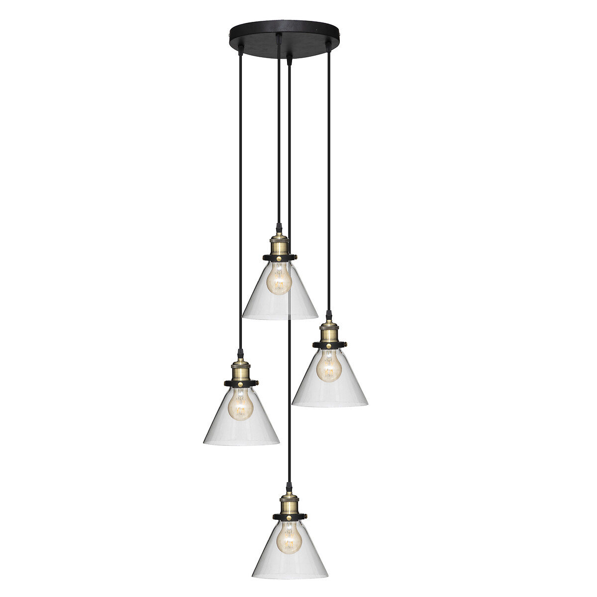 Suspension lamp "Alak" Black, D.18 cm