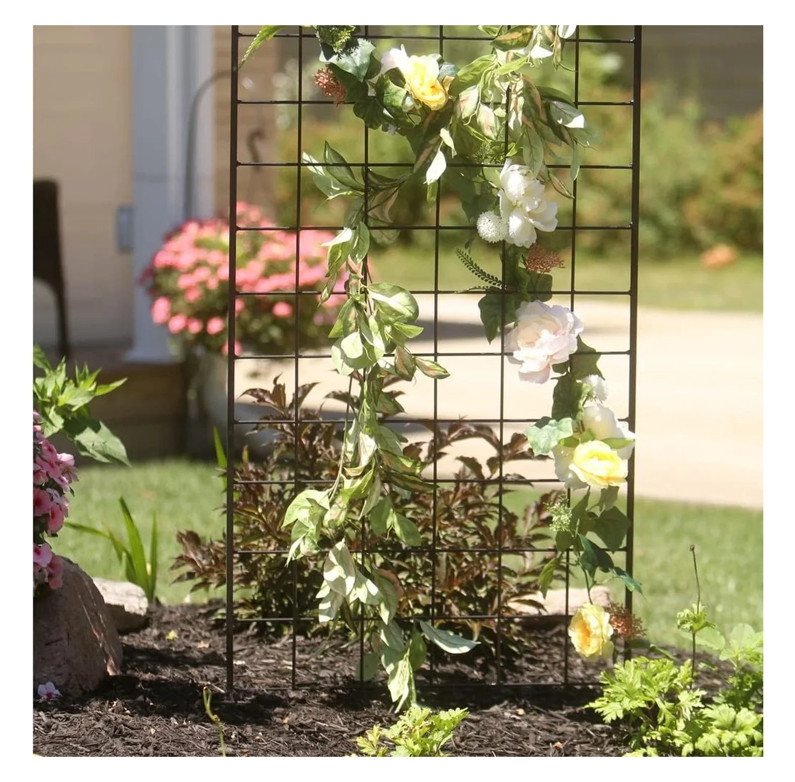 American Garden Works Narrow Screen Trellis, Black 64.25"H - STNMB - Image 2 American Garden Works Narrow Screen Trellis, Black 64.25"H - STNMB - Image 2
