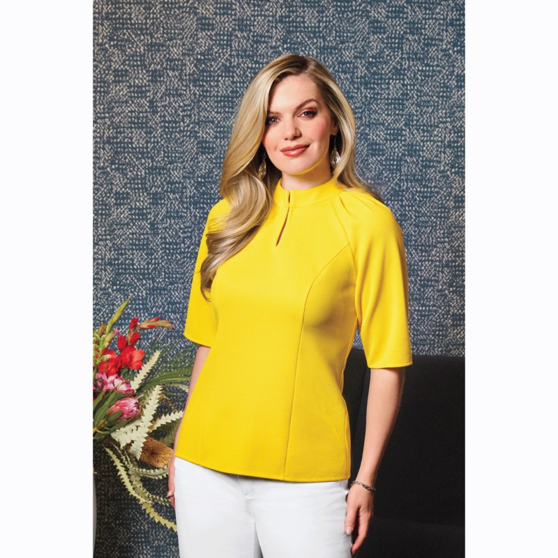 Sasha Pique Top - MIDNIGHT VELVET CATALOG