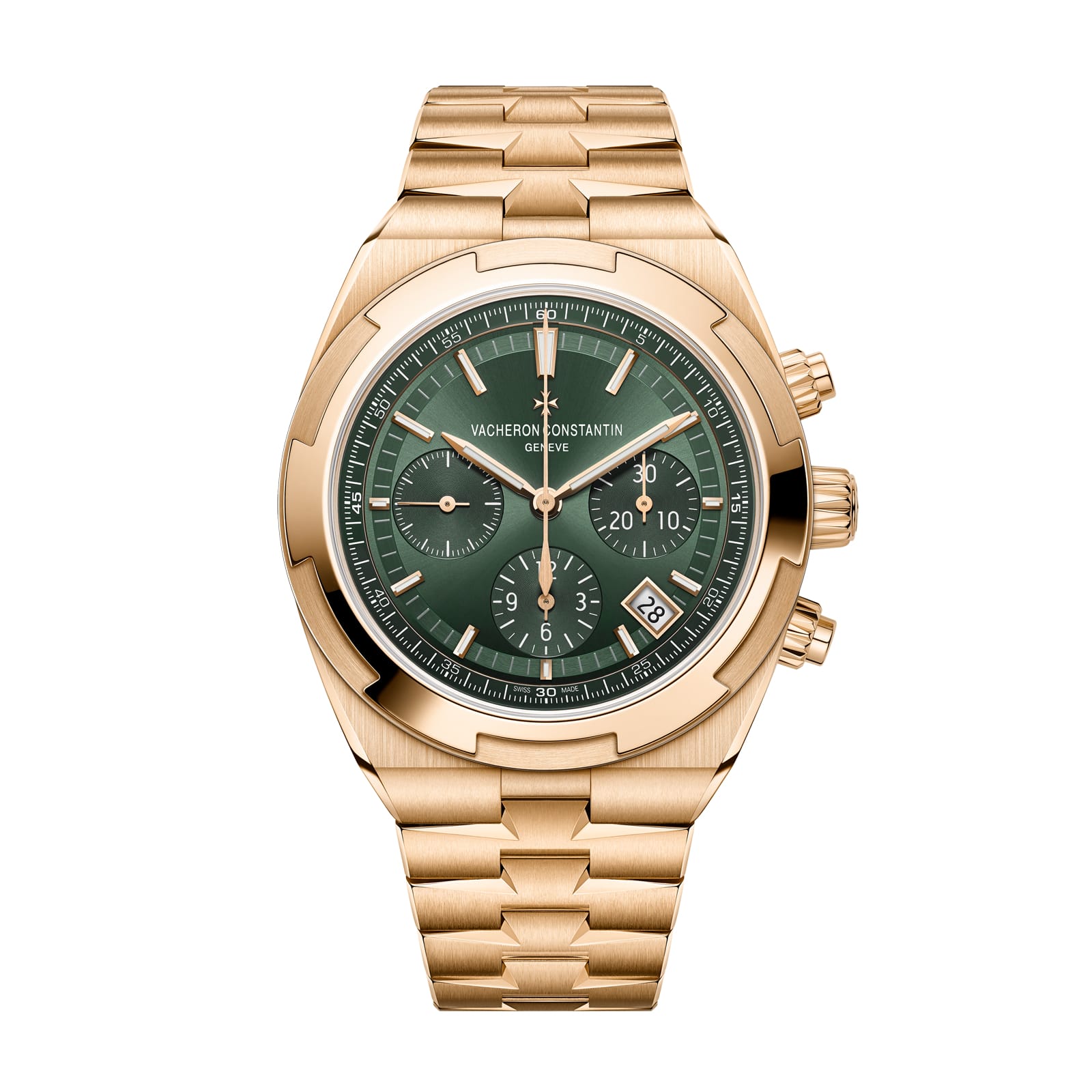 Fake Vacheron Constantin Replica Watch Overseas chronograph 42.5 MM PINK GOLD 5520V/210R-B966 TWF(1:1 replica) - Top club