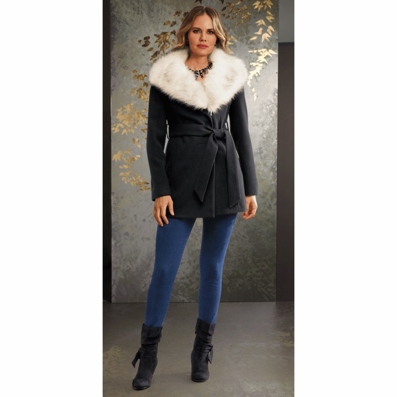 Zara Wrap Peacoat | Midnight Velvet Catalog - MIDNIGHT VELVET CATALOG