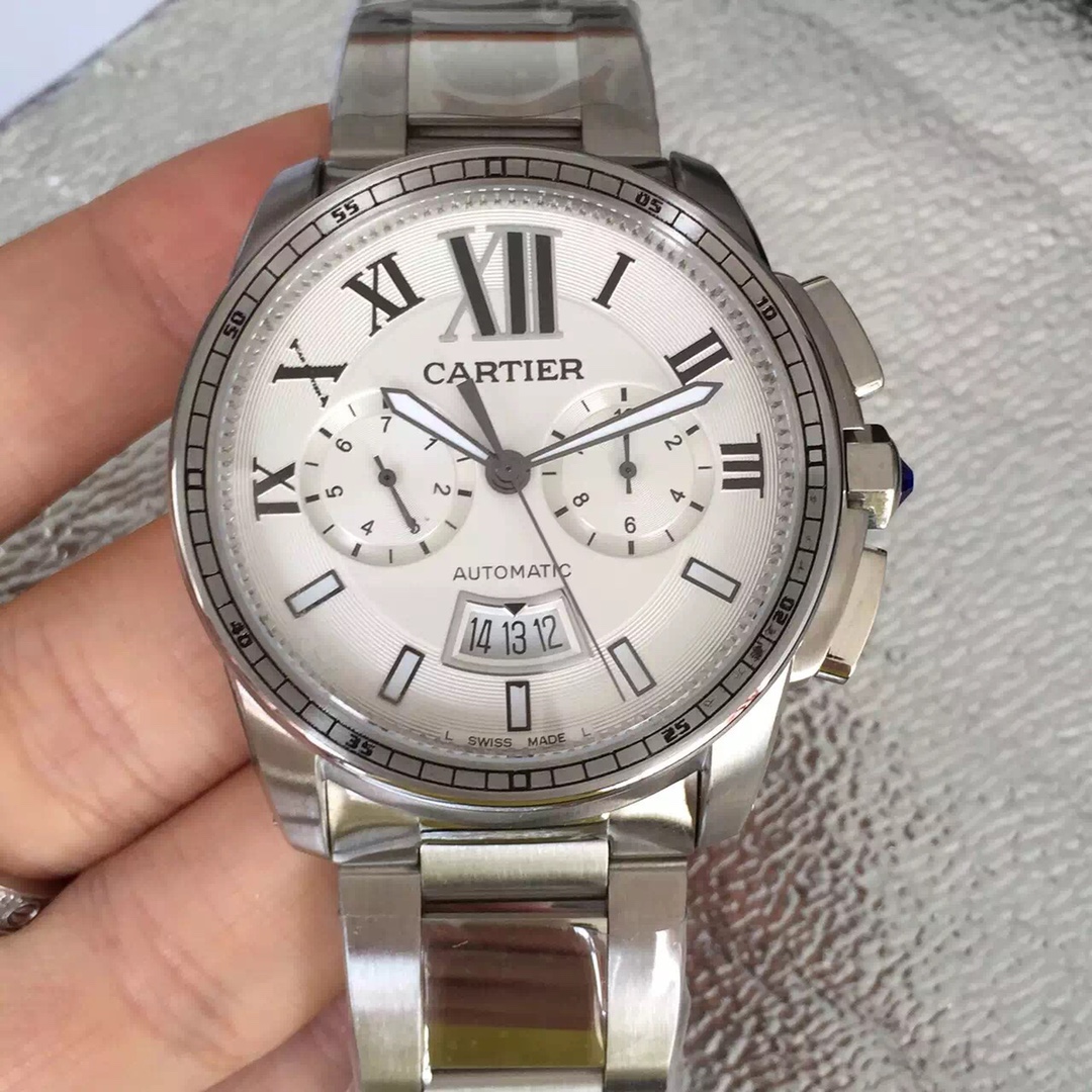 Cartier Calibre Chronograph Men's Watch(1:1 replica) - Top club