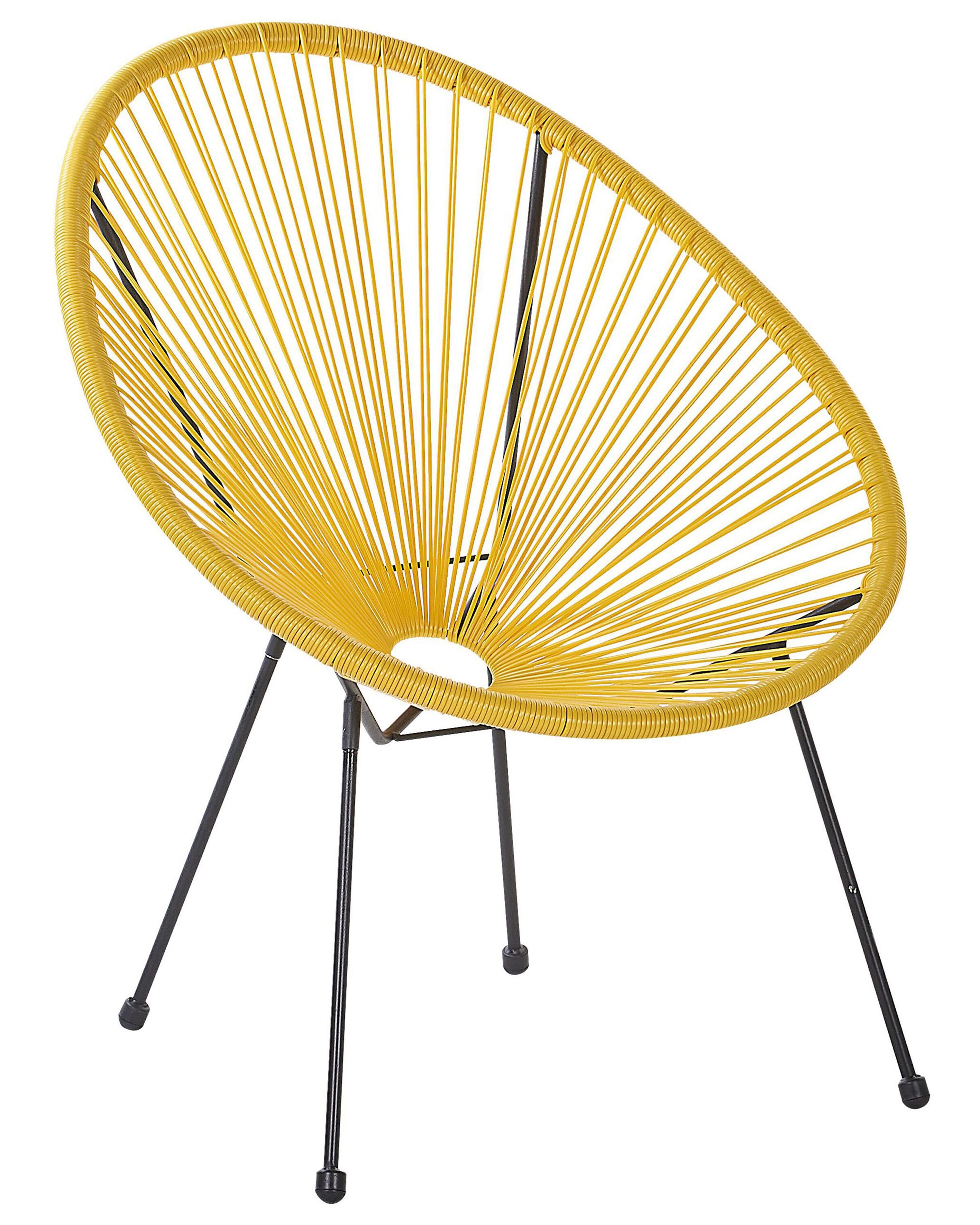 Garden Chair ACAPULCO II PE Rattan Yellow