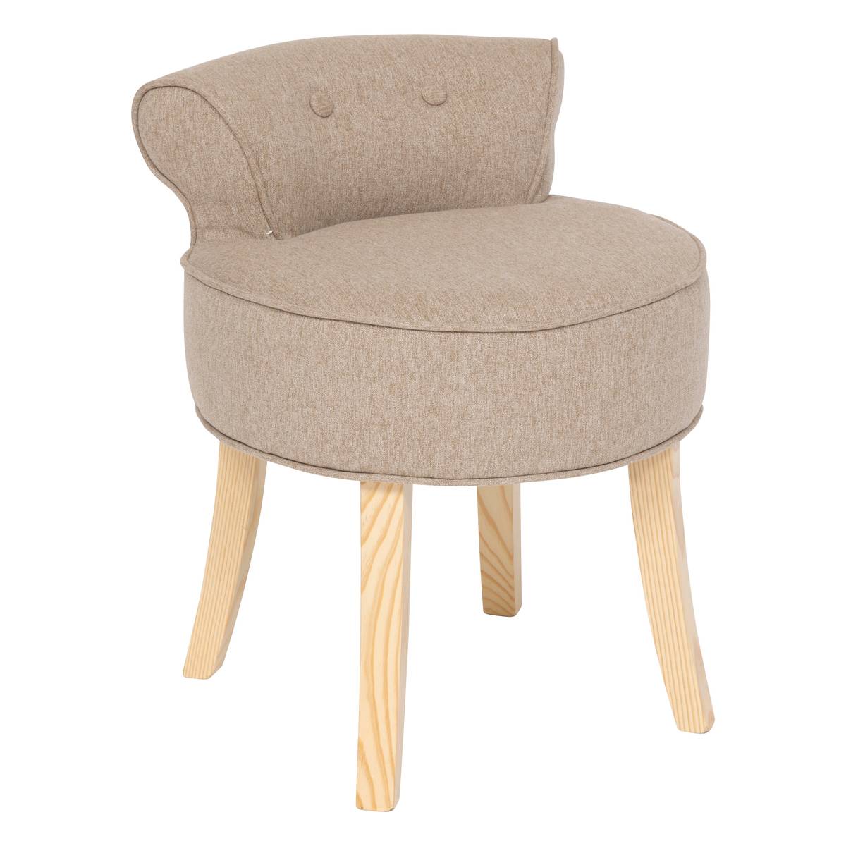 Stool "Firmin" Pine, Beige, 58x49x46 cm