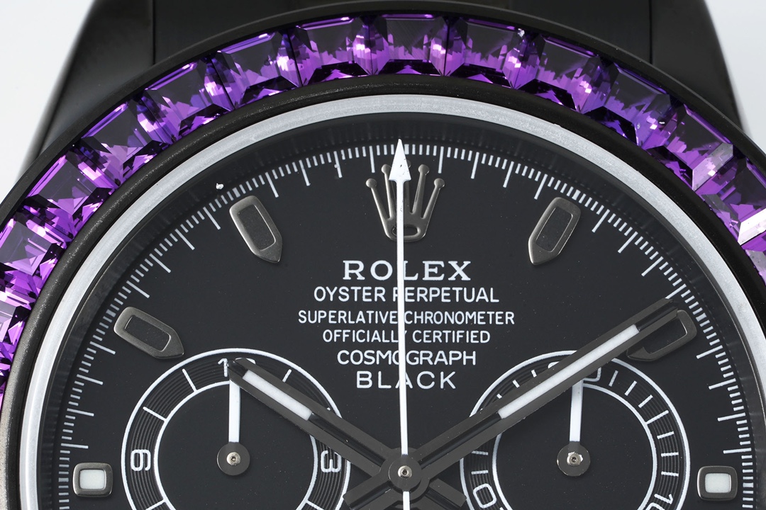 Rolex Daytona Blaken with Black DLC Coating - Modified Blue Diamond - Black(1:1 replica) - Elite Watch Atelier