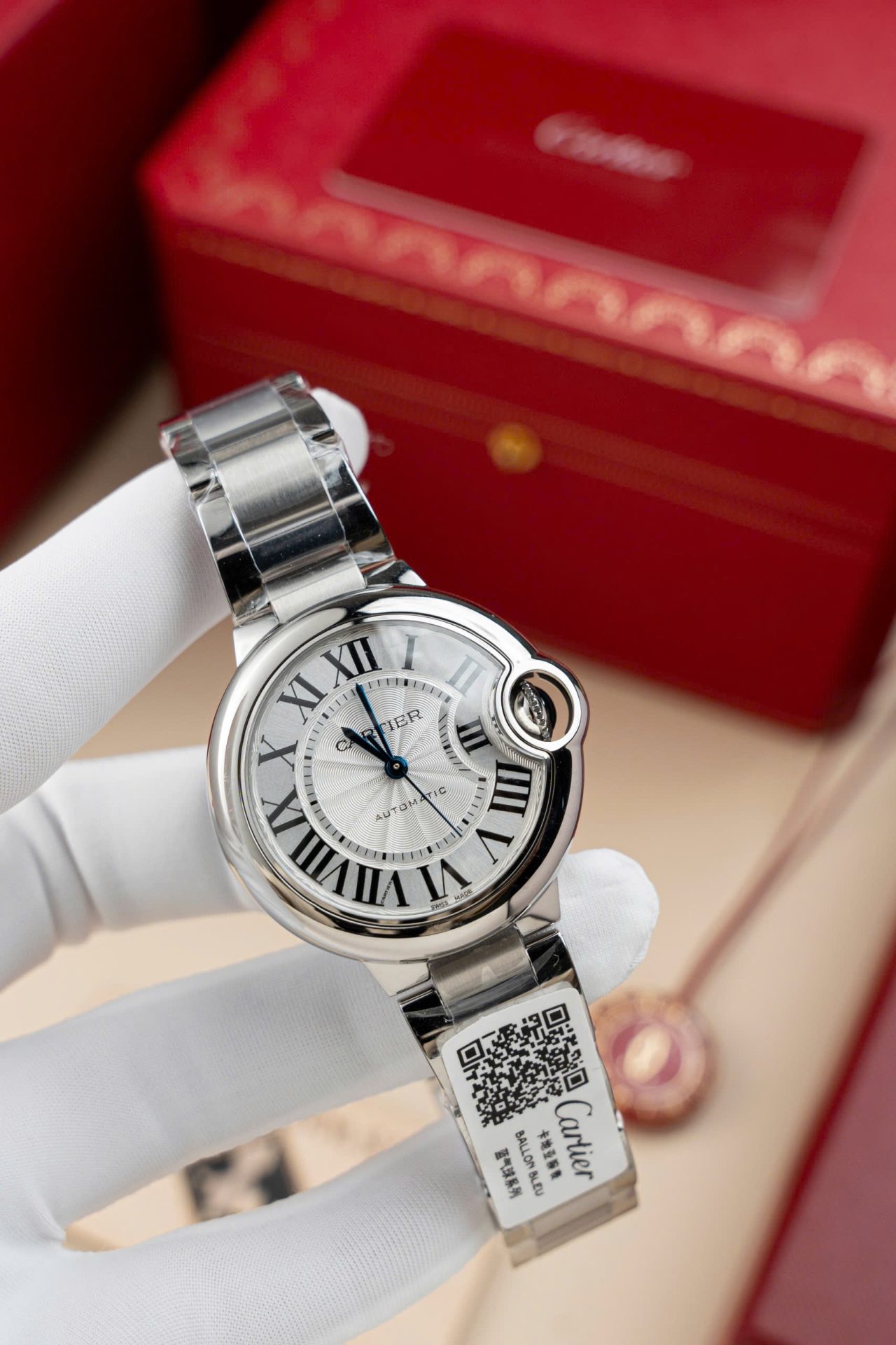 Cartier Ballon Bleu W6920046 Replica Watch White Dial Metal Wire AF Factory 36mm - Top club
