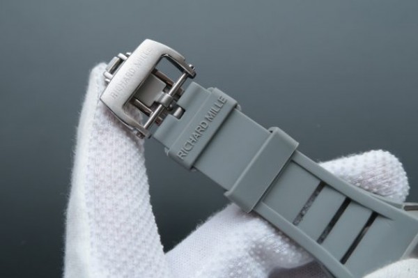 Replica Richard Mille RM027 SS Skeleton Dial Gray Inner Bezel Gray Rubber Strap 6T51 - Top club