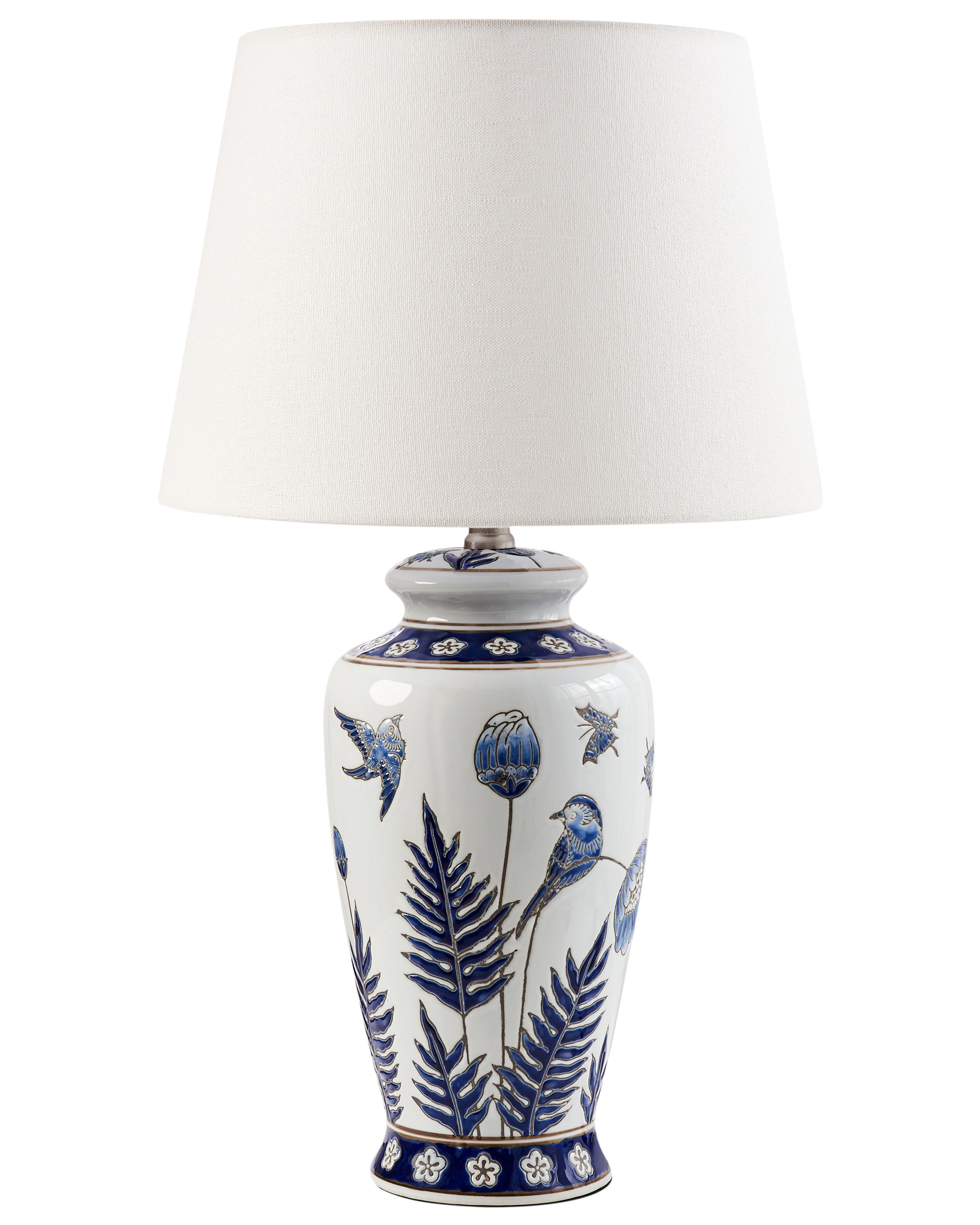 Table Lamp BIJELA Porcelain White/ Blue