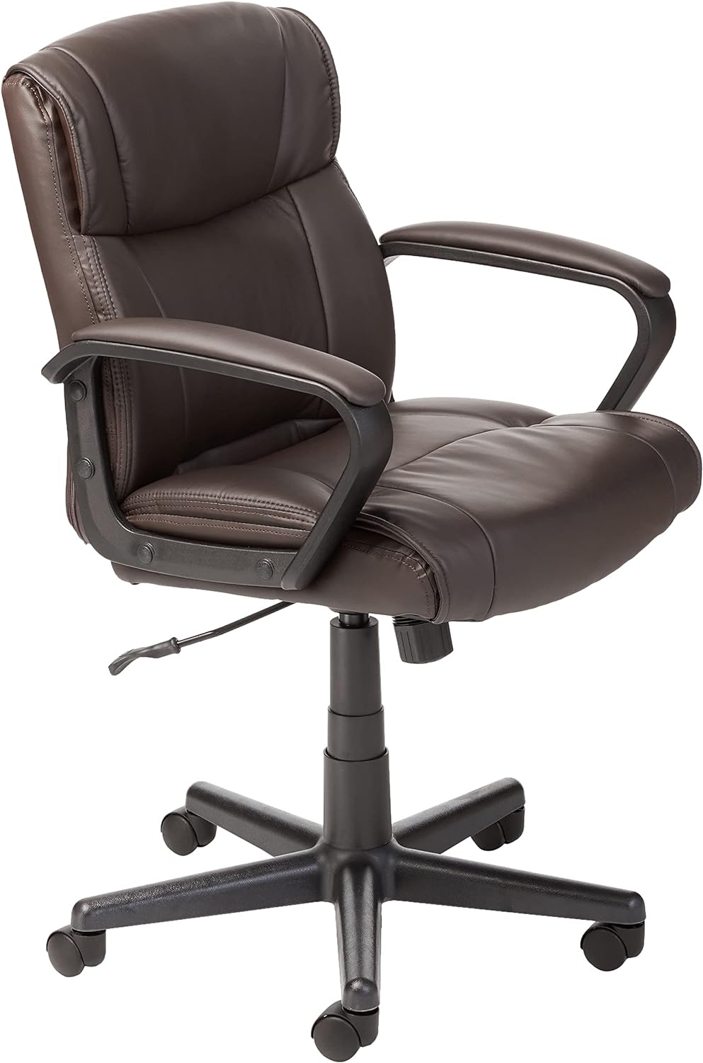 Amazon Basics Office Task Chair with Adjustable Height, 360° Swivel, Padded Armrests, Mid-Back, Rolling, 275 Pound Capacity, 24