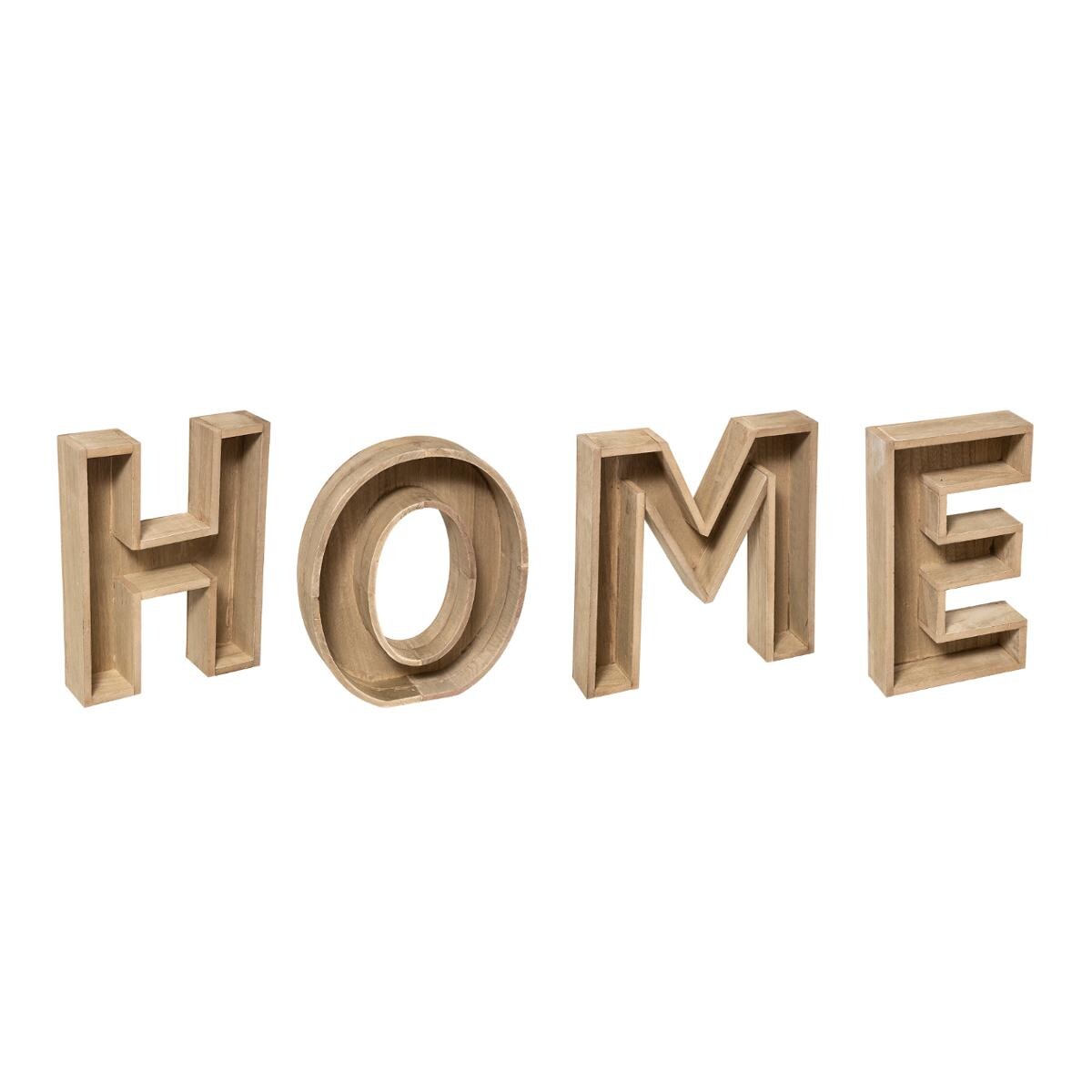 Word to put down "Home" Wood, H.26 cm