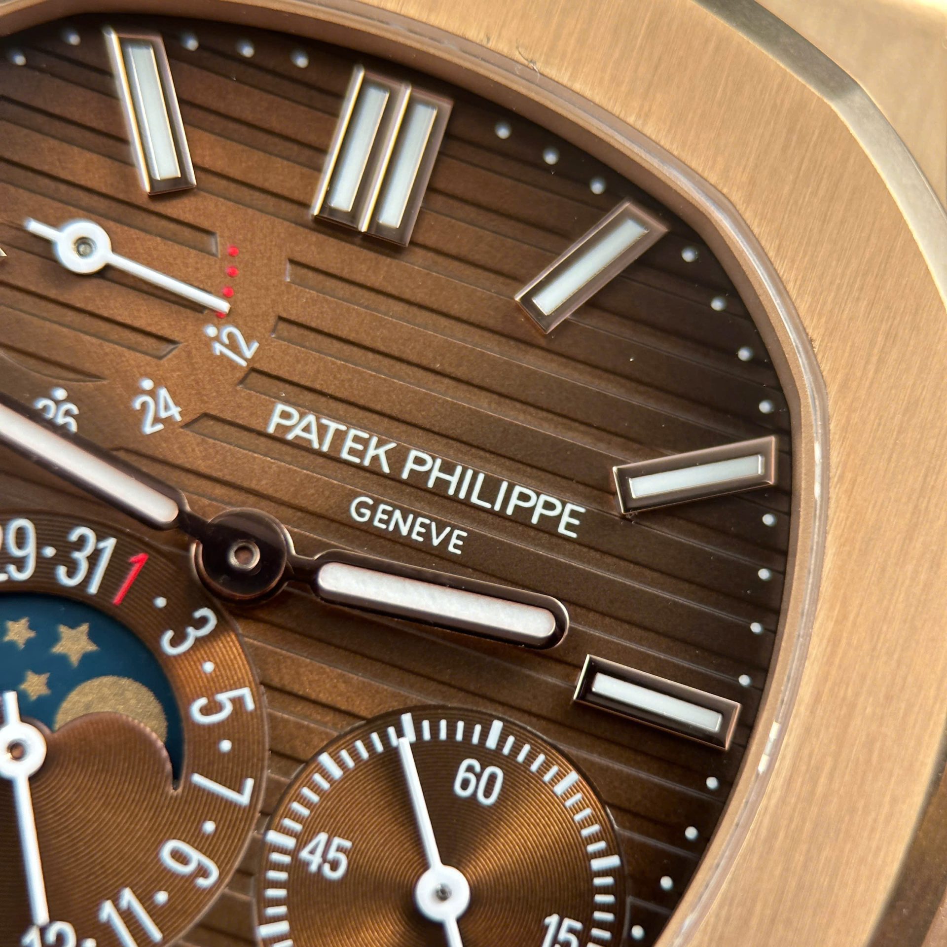 Patek Philippe Nautilus 5712R Knock Off Watches Brown Dial Metal Wire PPF Factory Version 3 40mm - Top club