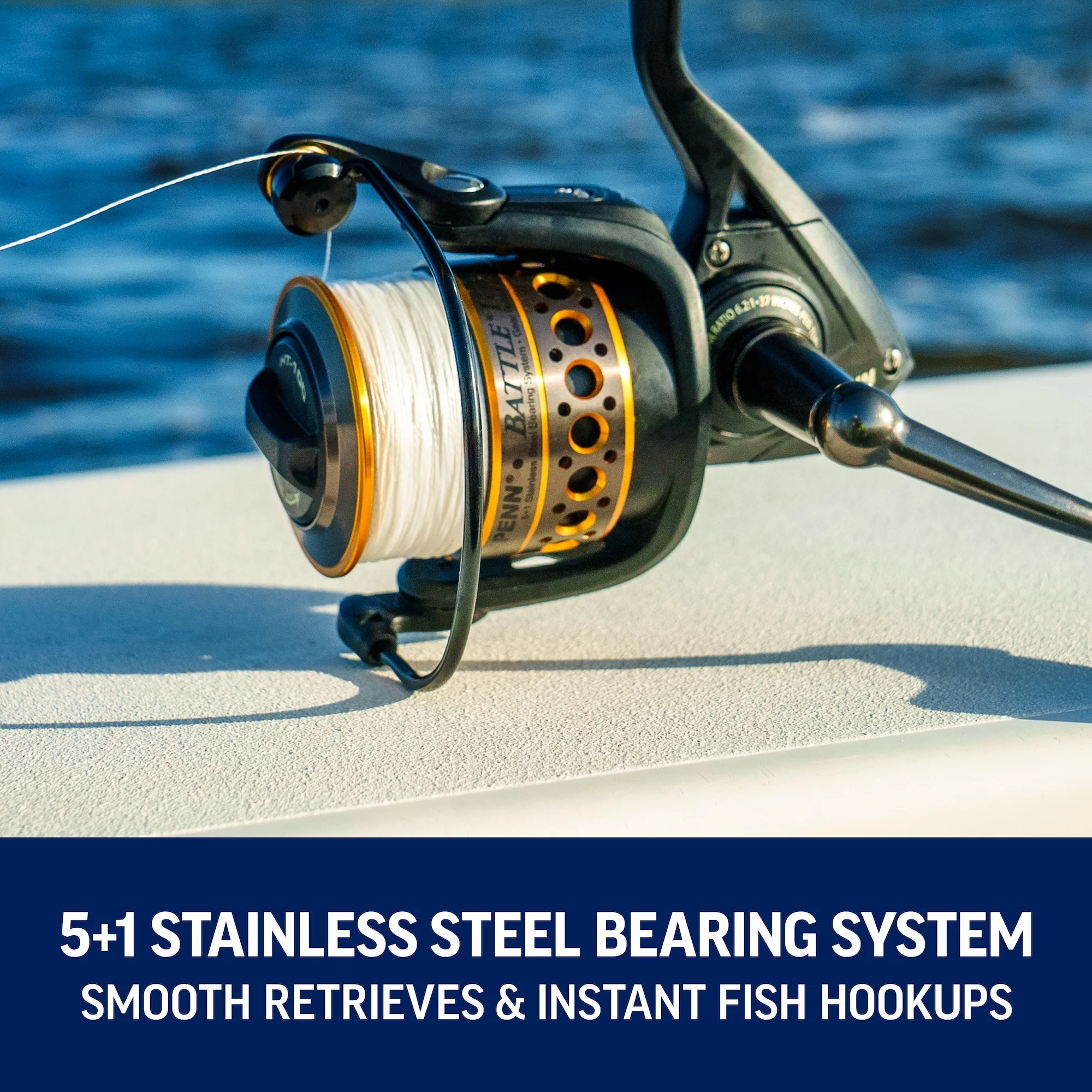 PENN Battle? II Spinning Reel, 5000 Size Fishing Reel - Image 10