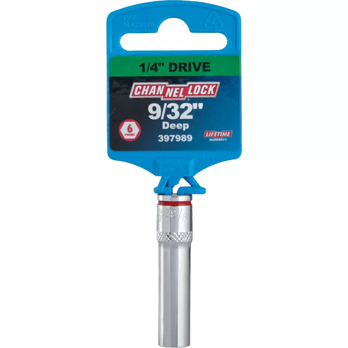 Channellock 1/4 In. Drive 9/32 In. 6-Point Deep Standard Socket