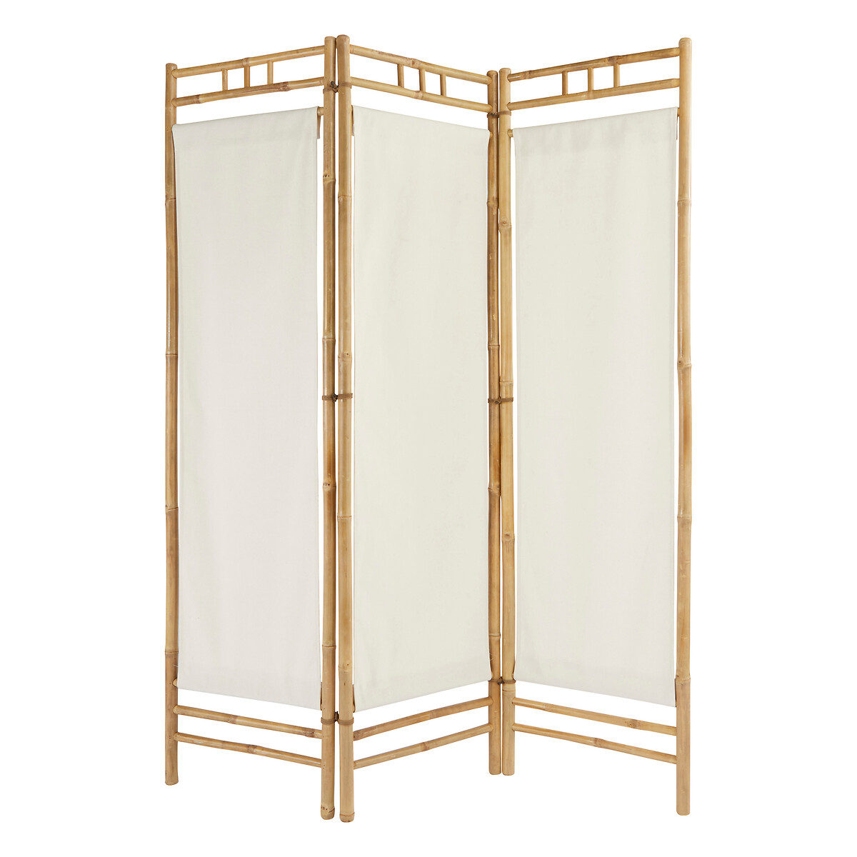 Screen "Kalel" Bamboo, White, 135.5 x 170 cm