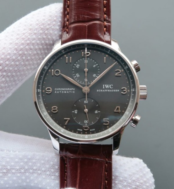 Replica IWC ZF Portuguese Chrono IW371431 Brown Leather Strap - Top club