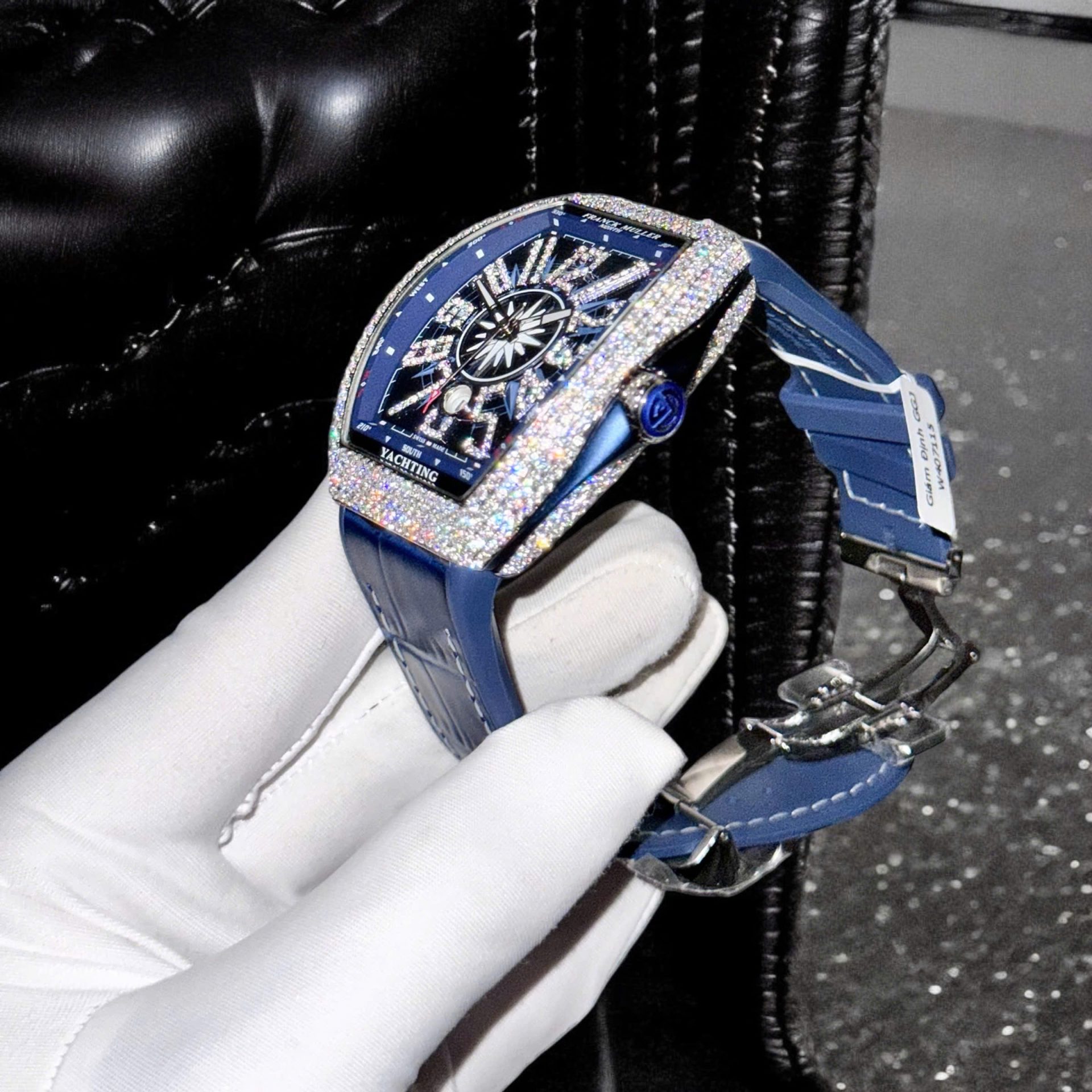 Franck Muller V45 Replica 11 Watch Custom Moissanite Diamonds 45mm - Top club