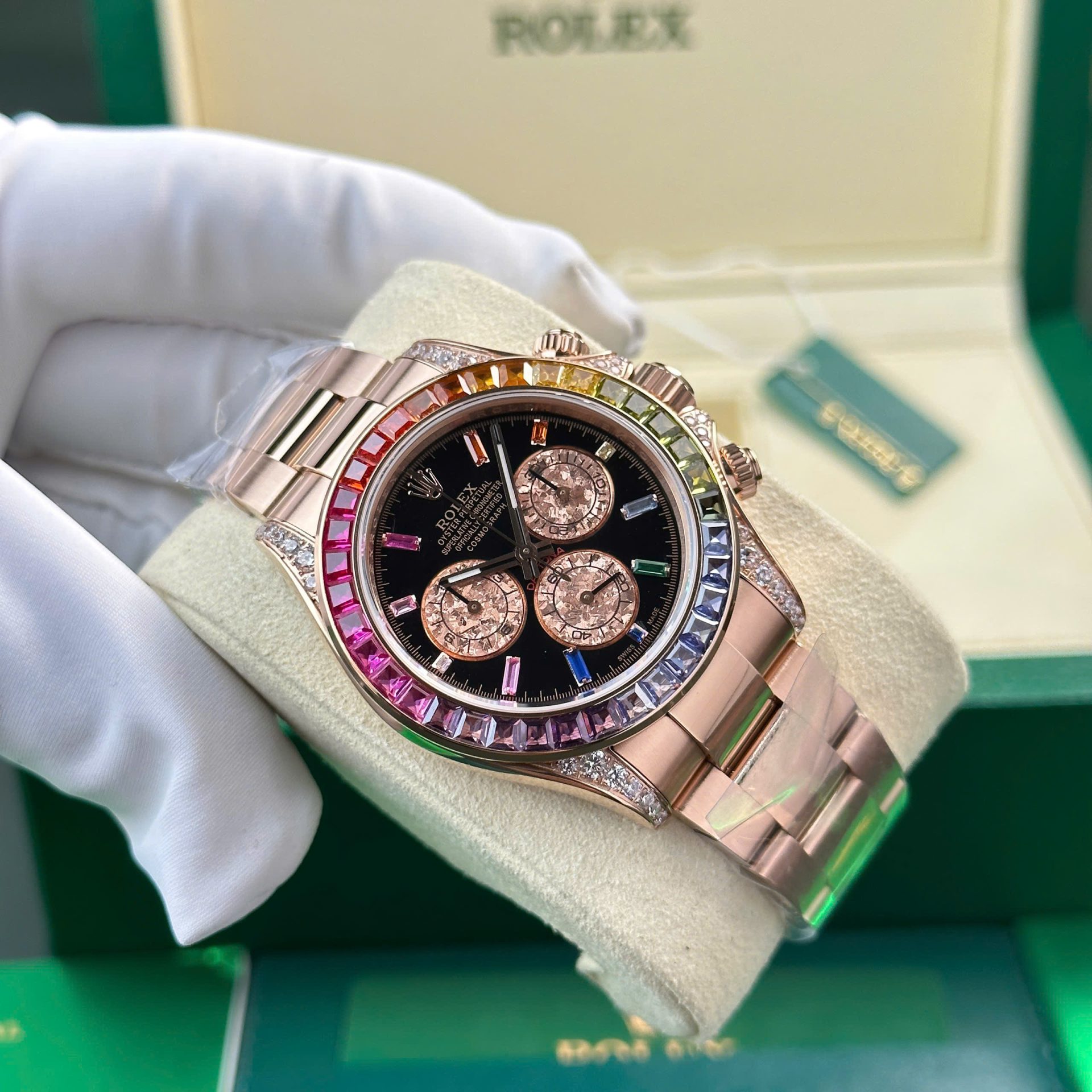 Rolex Cosmograph Daytona Rainbow 116595 Best Replica Watch BT Factory 40mm - Top club