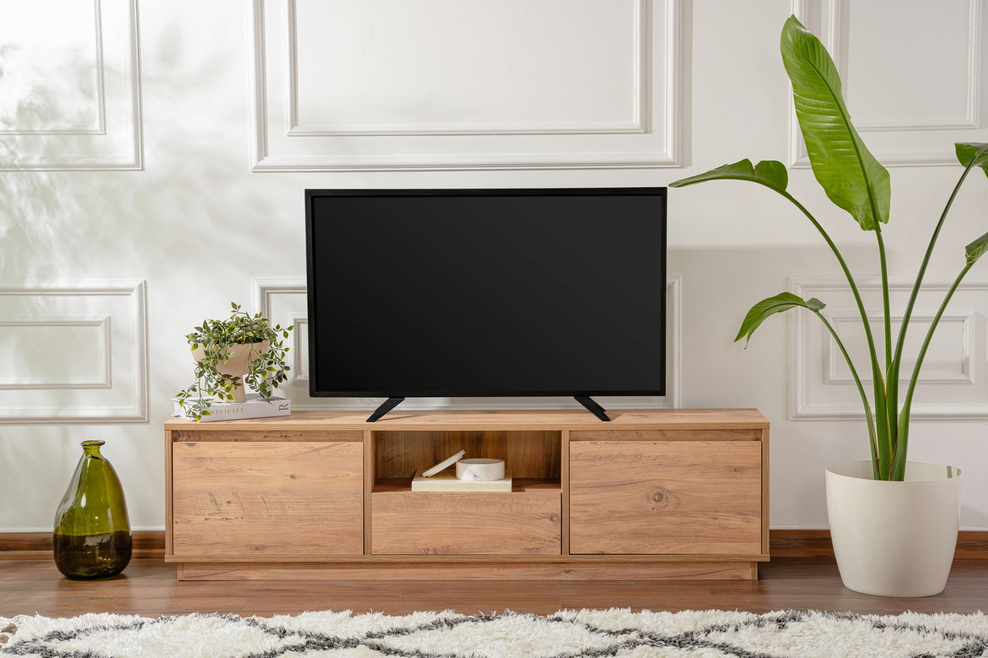 Giga Meubel - Tv-meubel Naturel - 160x30x42cm - Vanguard
