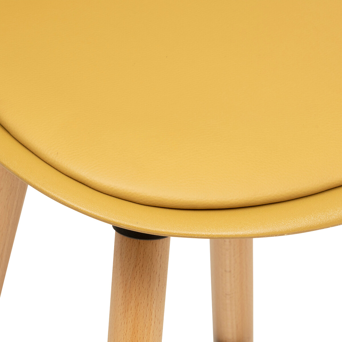 Bar chair "Maxon" Beech & metal, ochre yellow