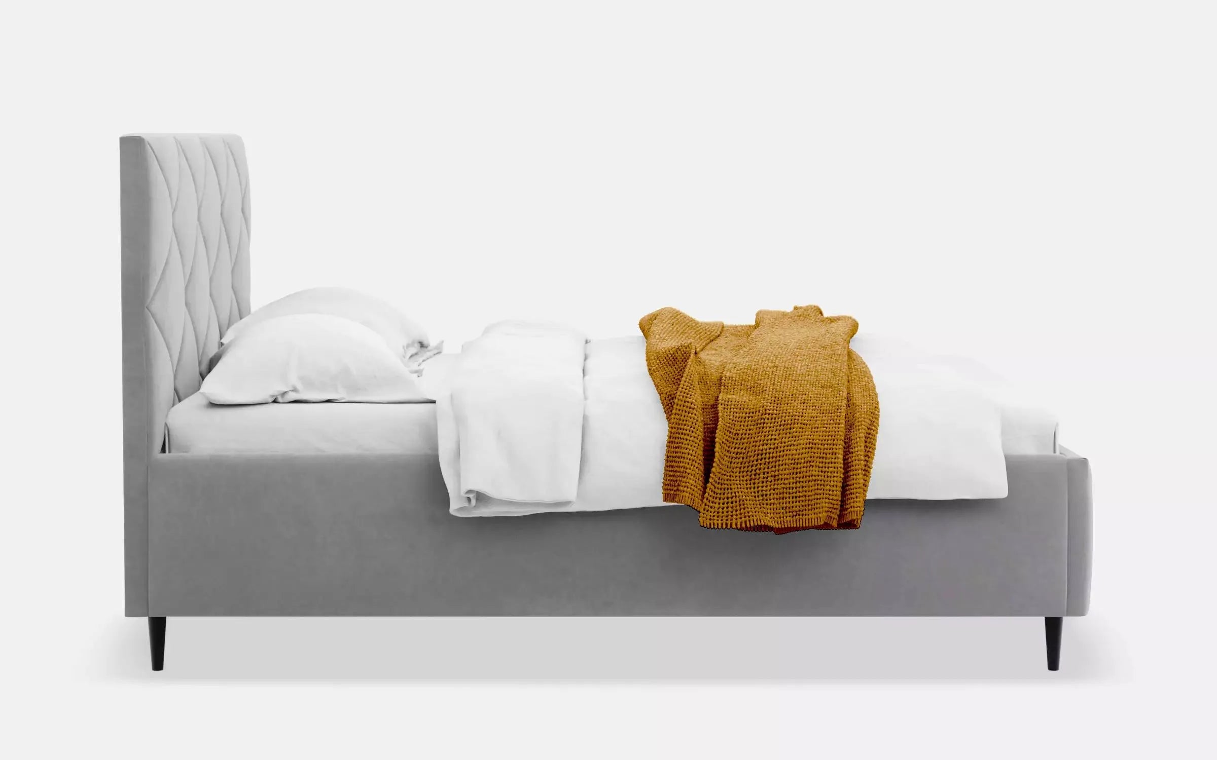Blokker Beau Tweepersoonsbed 160 x 200 cm - Lichtgrijs