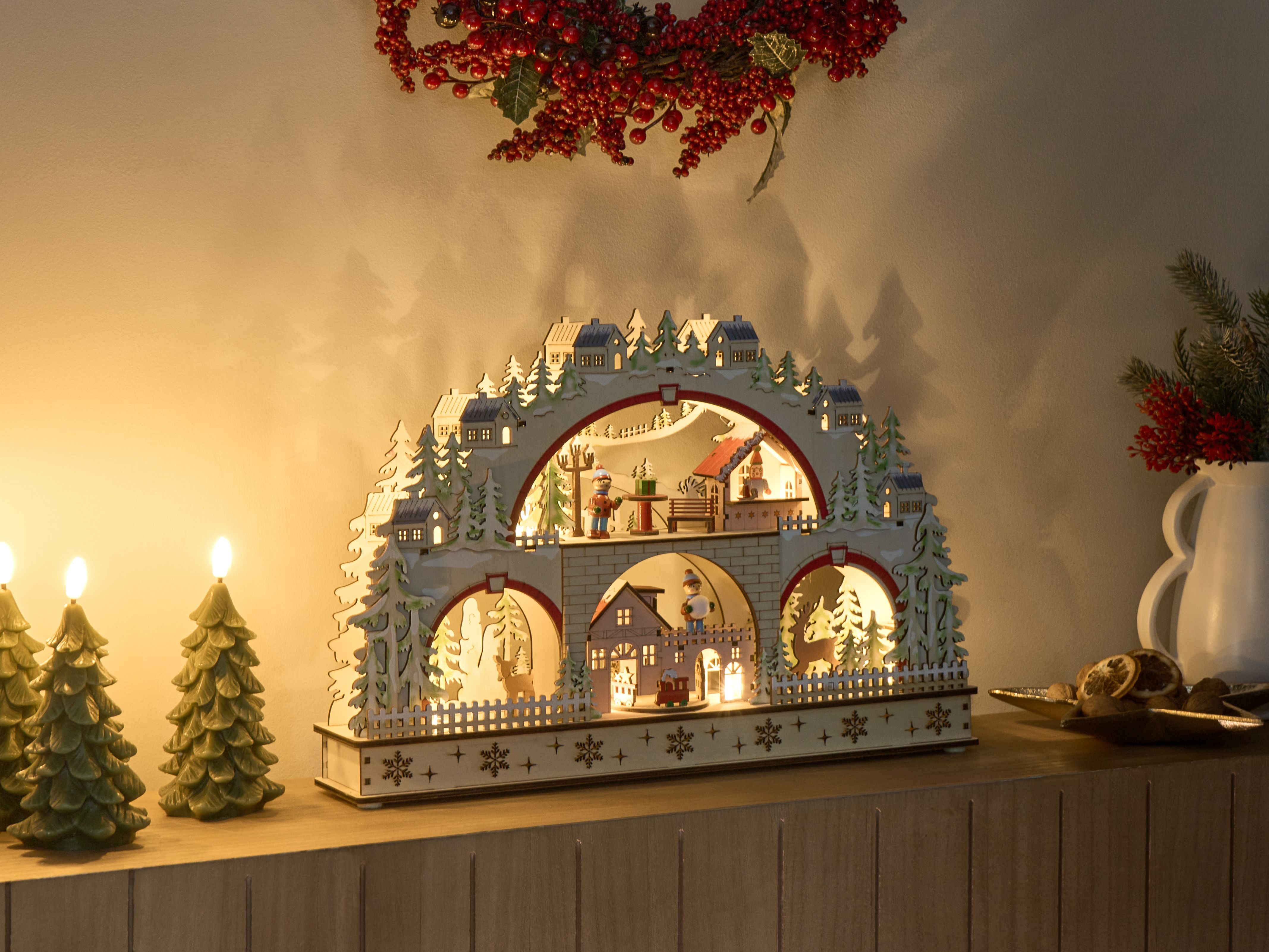 Christmas Decoration LED SELURA 30 cm Light Brown