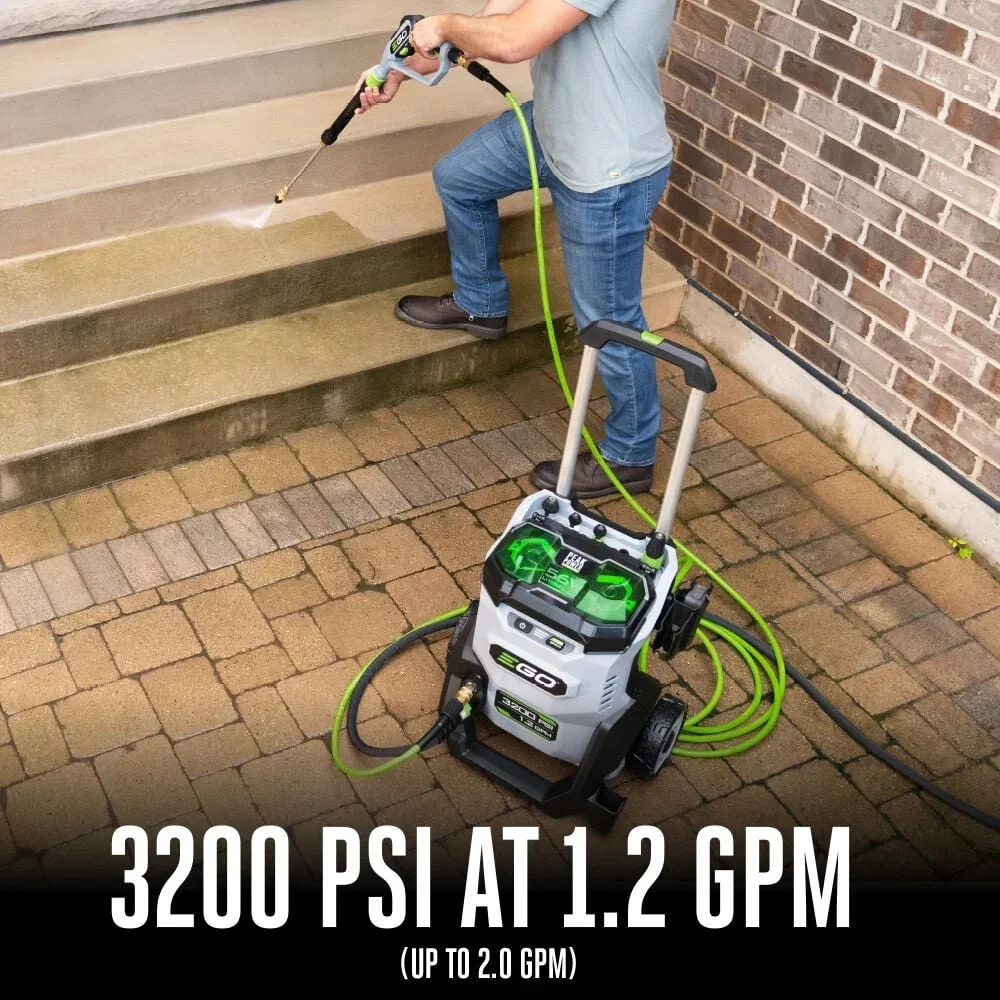 Ego Power+ 3200 Psi 1.2 Gpm Battery Powered Cold Water Pressure Washer With 5 Spray Nozzles Bare Tool - Image 7