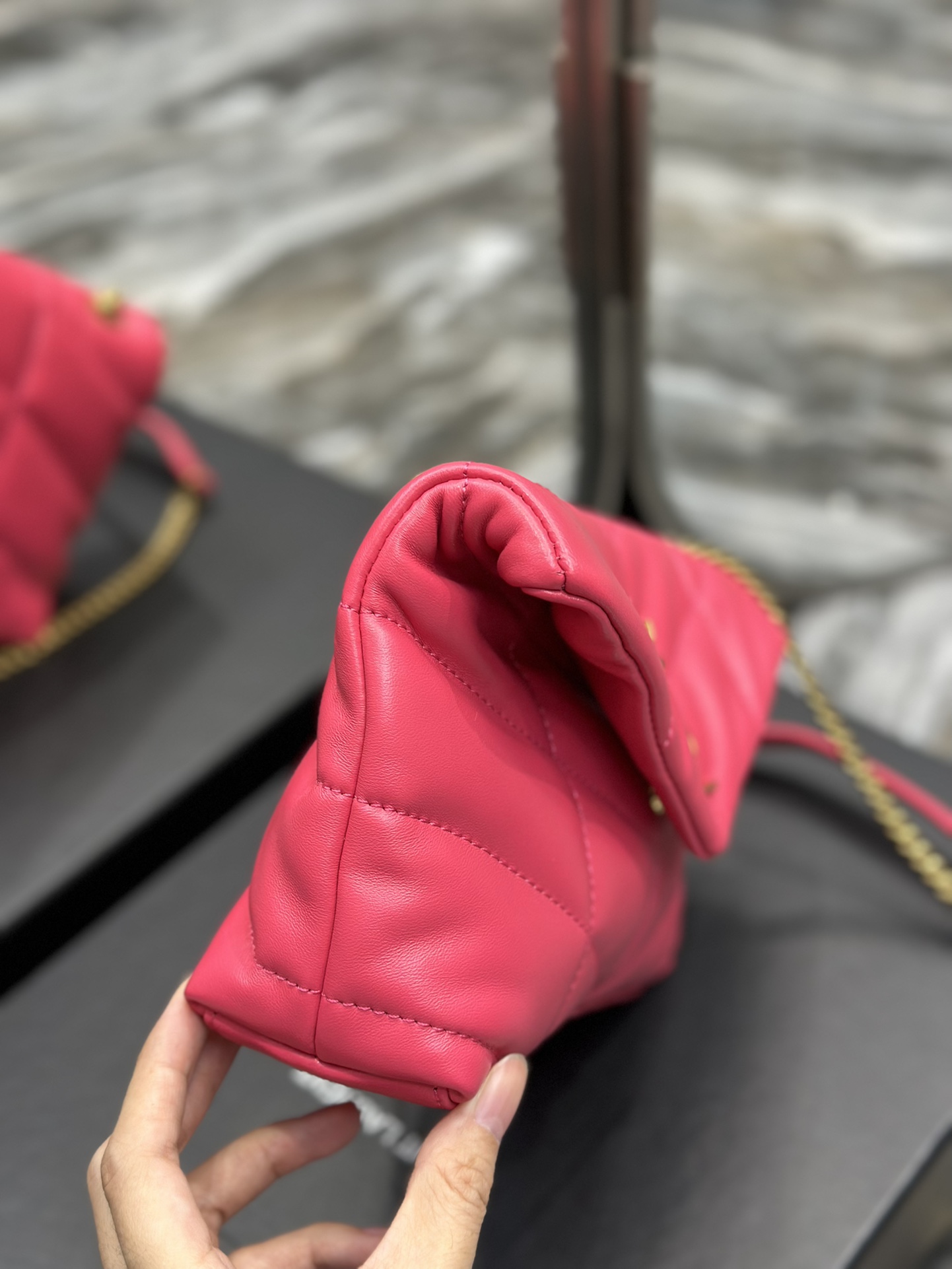 SUNSET MEDIUM TOP HANDLE IN SMOOTH LEATHER1:1High-quality replica