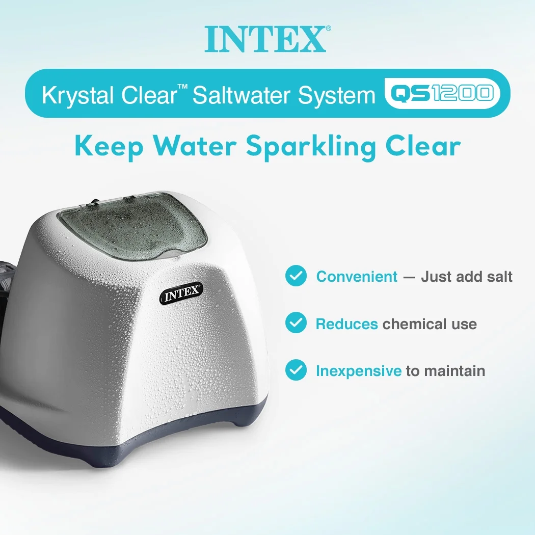Intex 26661EG Krystal Clear Pool Small and Sleek Saltwater System, 110-120V - Image 31