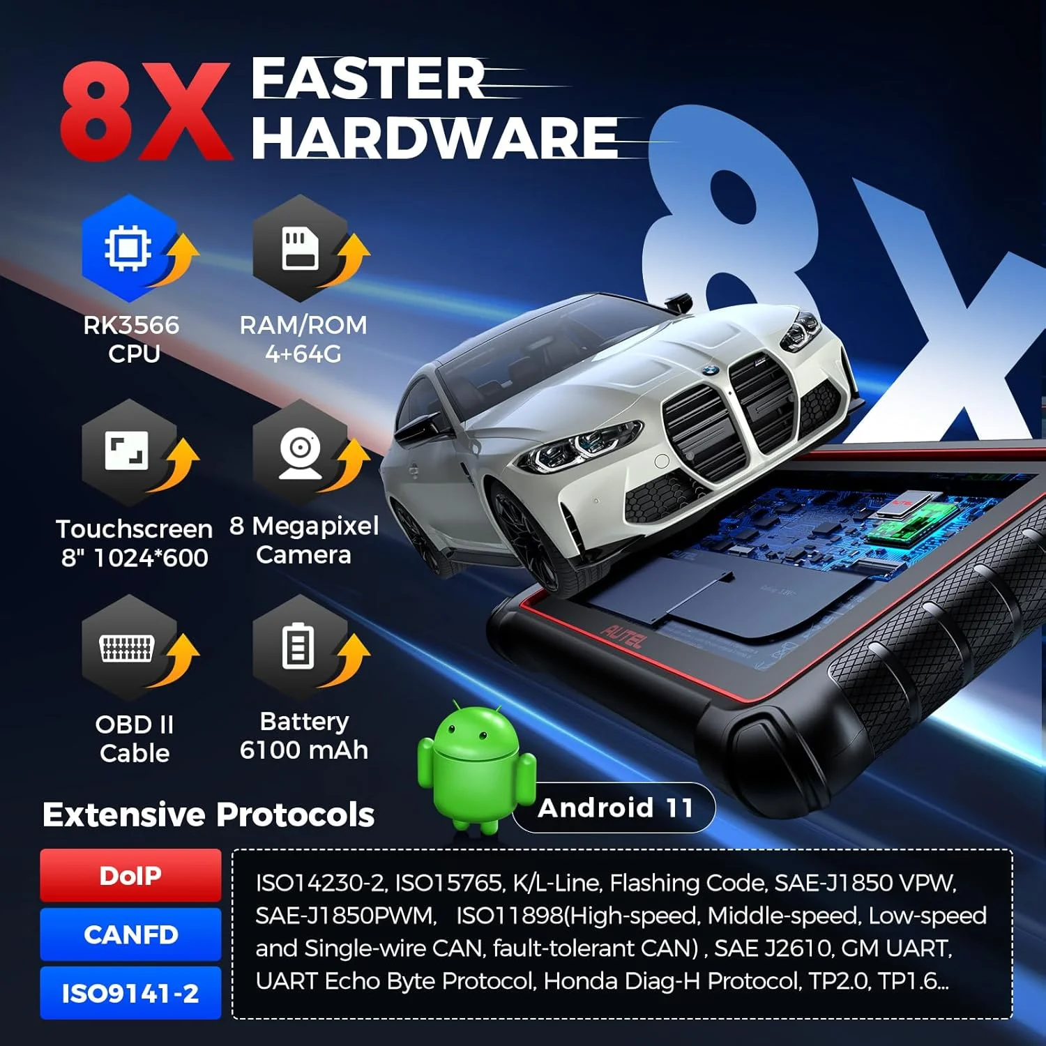 Autel Scanner MaxiCOM MK900 Automotive Diagnostic Scan Tool OBD2 All System Diagnose, 40+ Service, Active Tests, FCA Autoauth & SGW, Upgraded Ver. of MaxiCheck MX808S, MX900 - Image 5