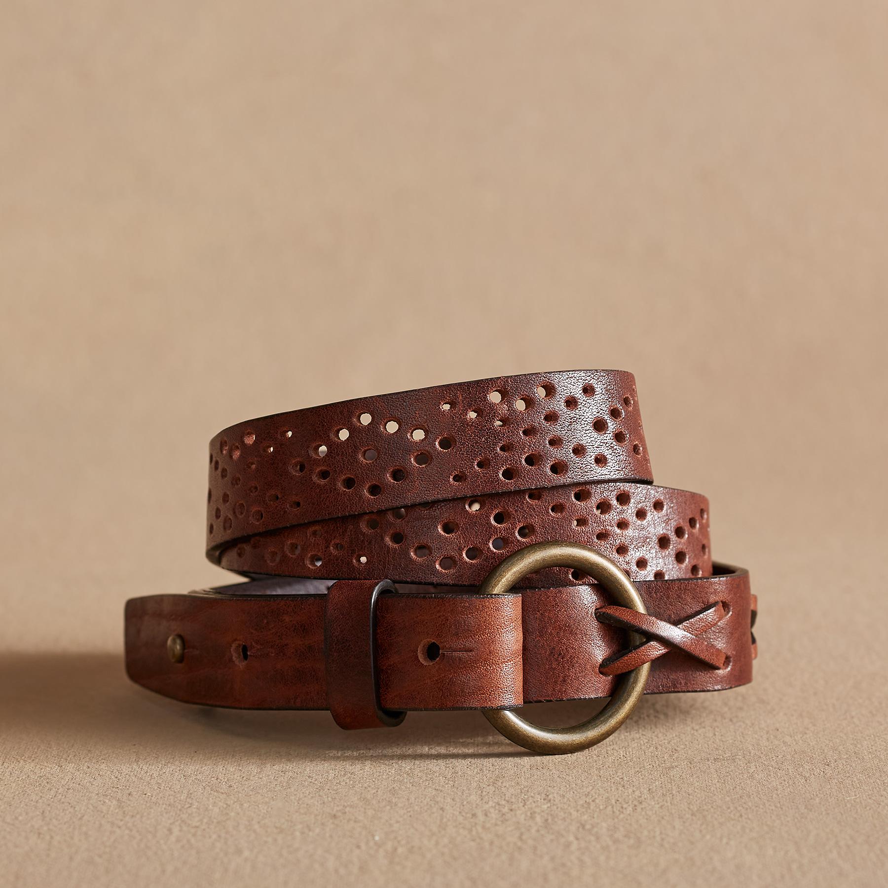Rhylee Slim Perforated Belt - Sundance Clothing