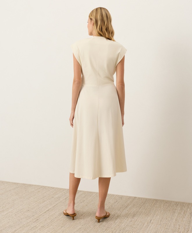 Organic Fit & Flare V-Neck Twist Dress