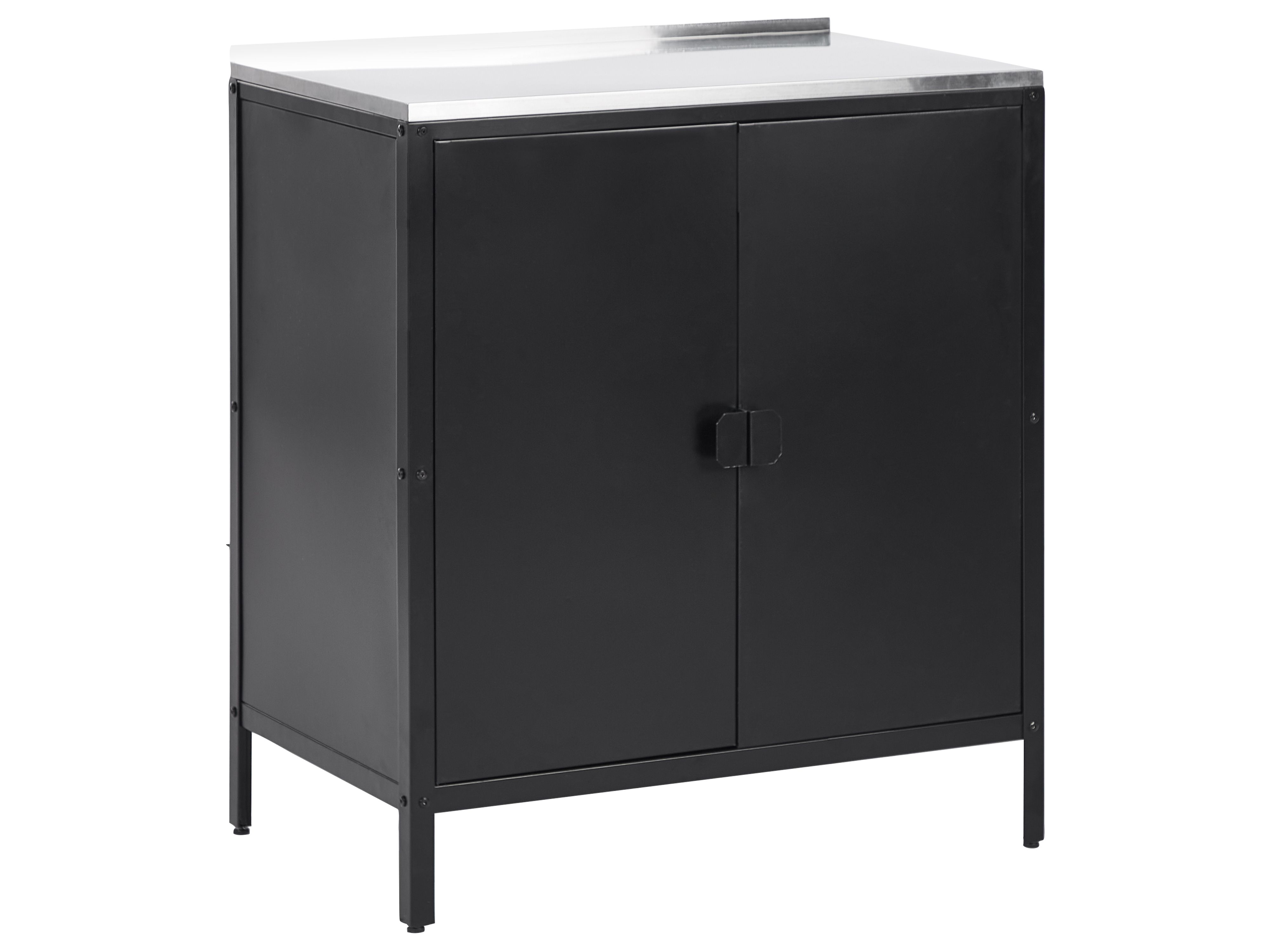 Outdoor Kitchen Cabinet VILAMA Metal Black