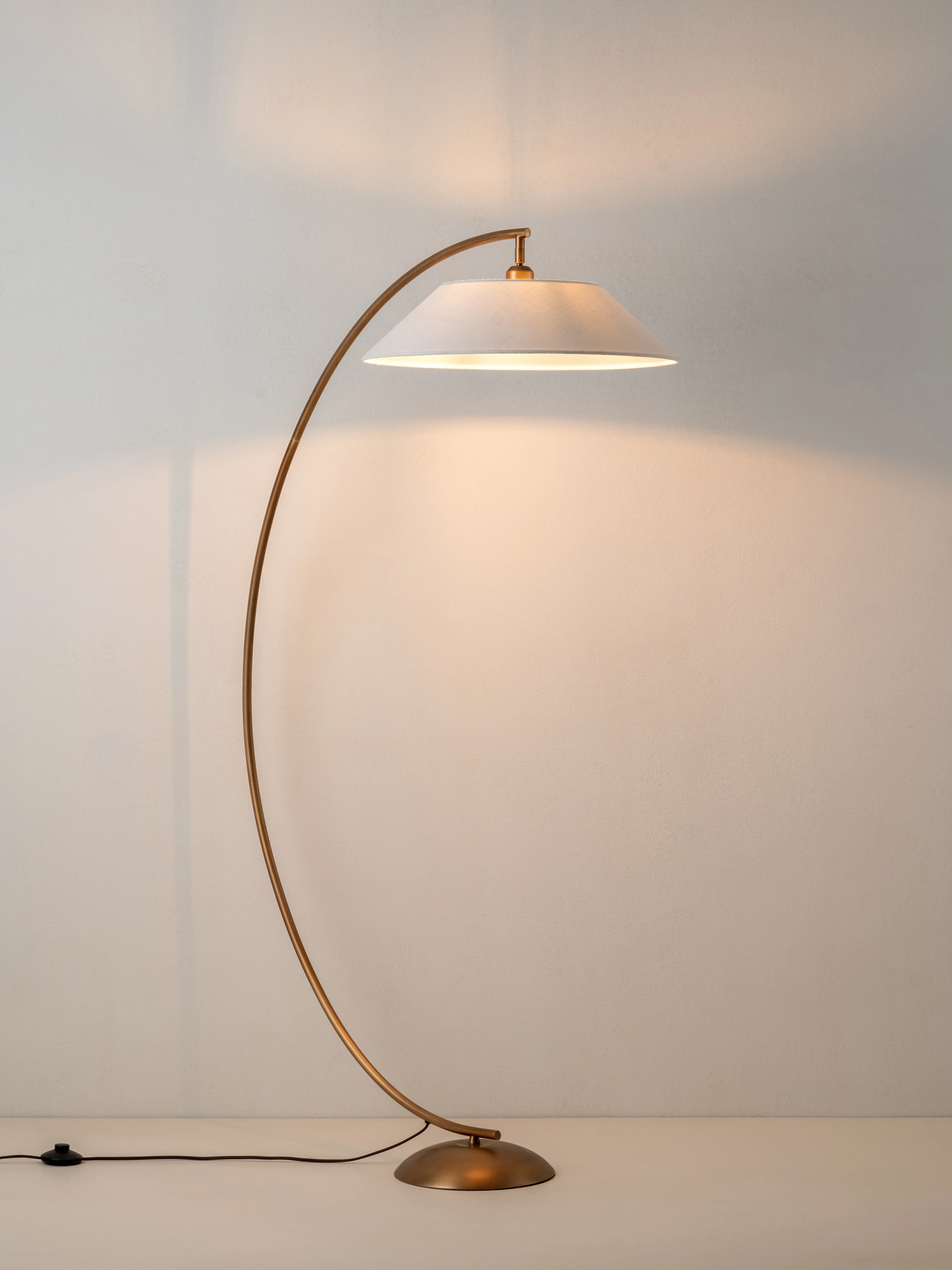 Circo aged brass floor lamp