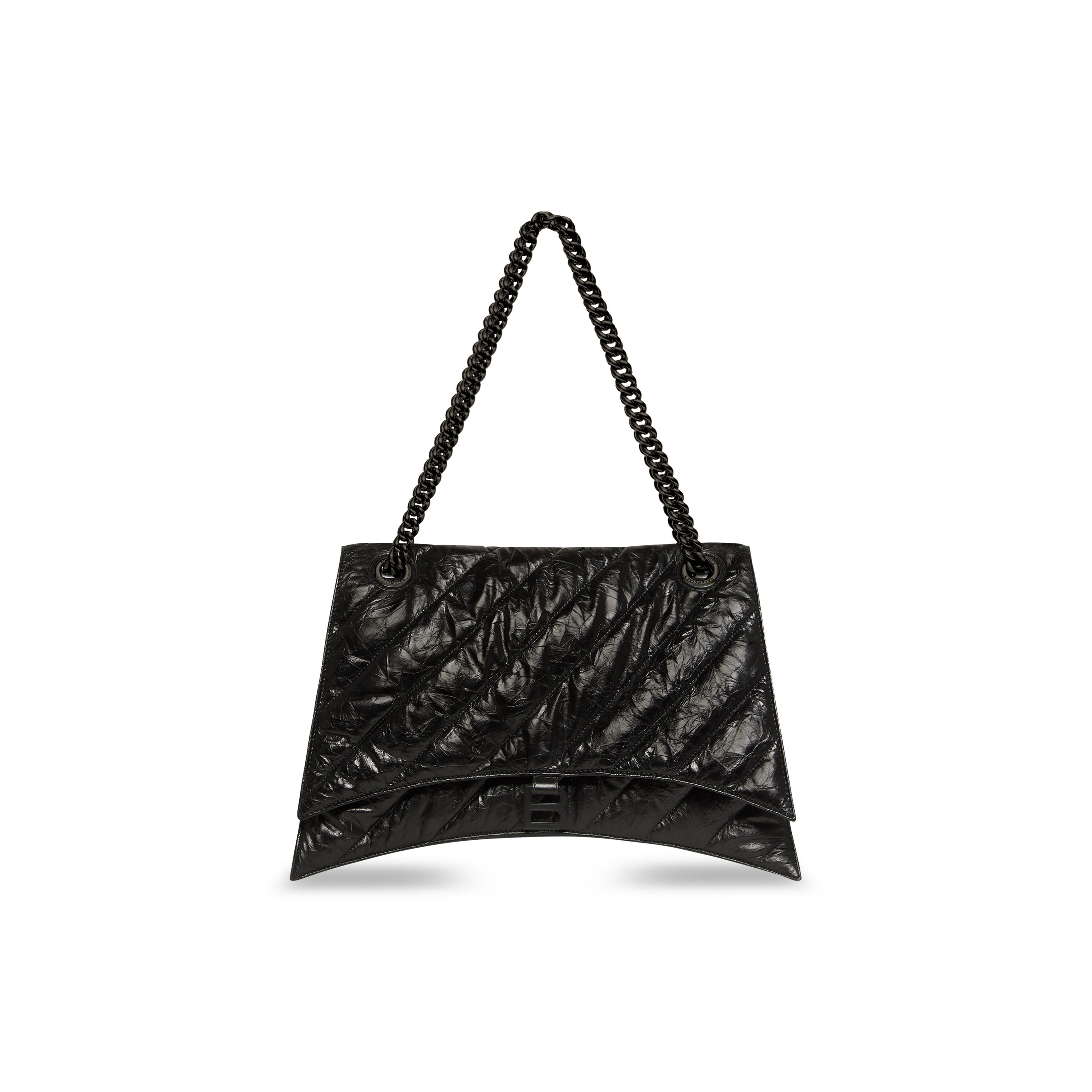 WOMEN'S CRUSH LARGE CHAIN BAG QUILTED IN BLACK - Replicaclubs
