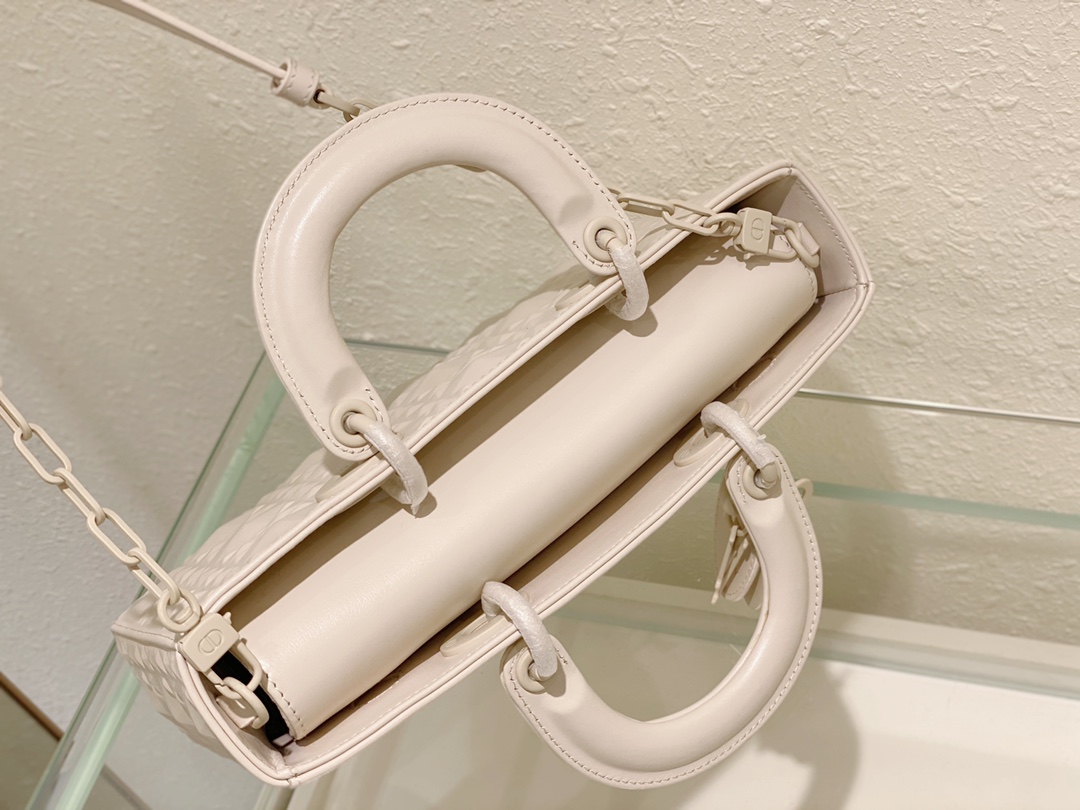 Medium Lady D-joy Bag White/Grey/Beige/Black For Women 10in/26cm M0540ONGE_M0301:1High-quality replica