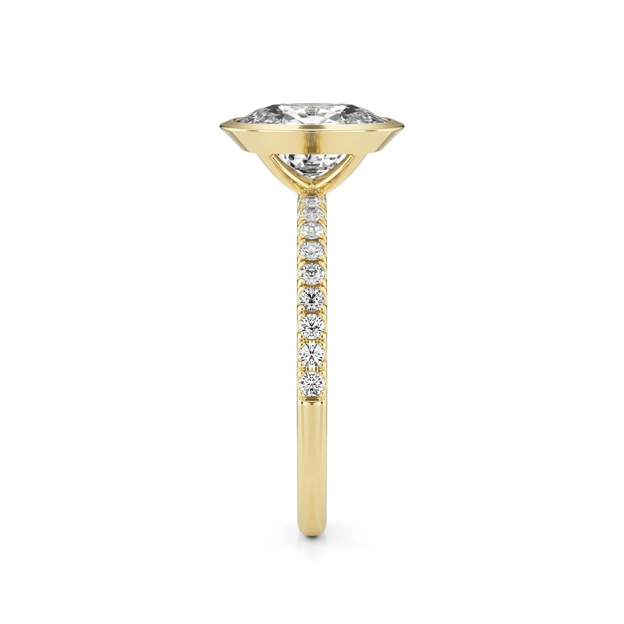 The Elongated Cushion Bezel Pavé
