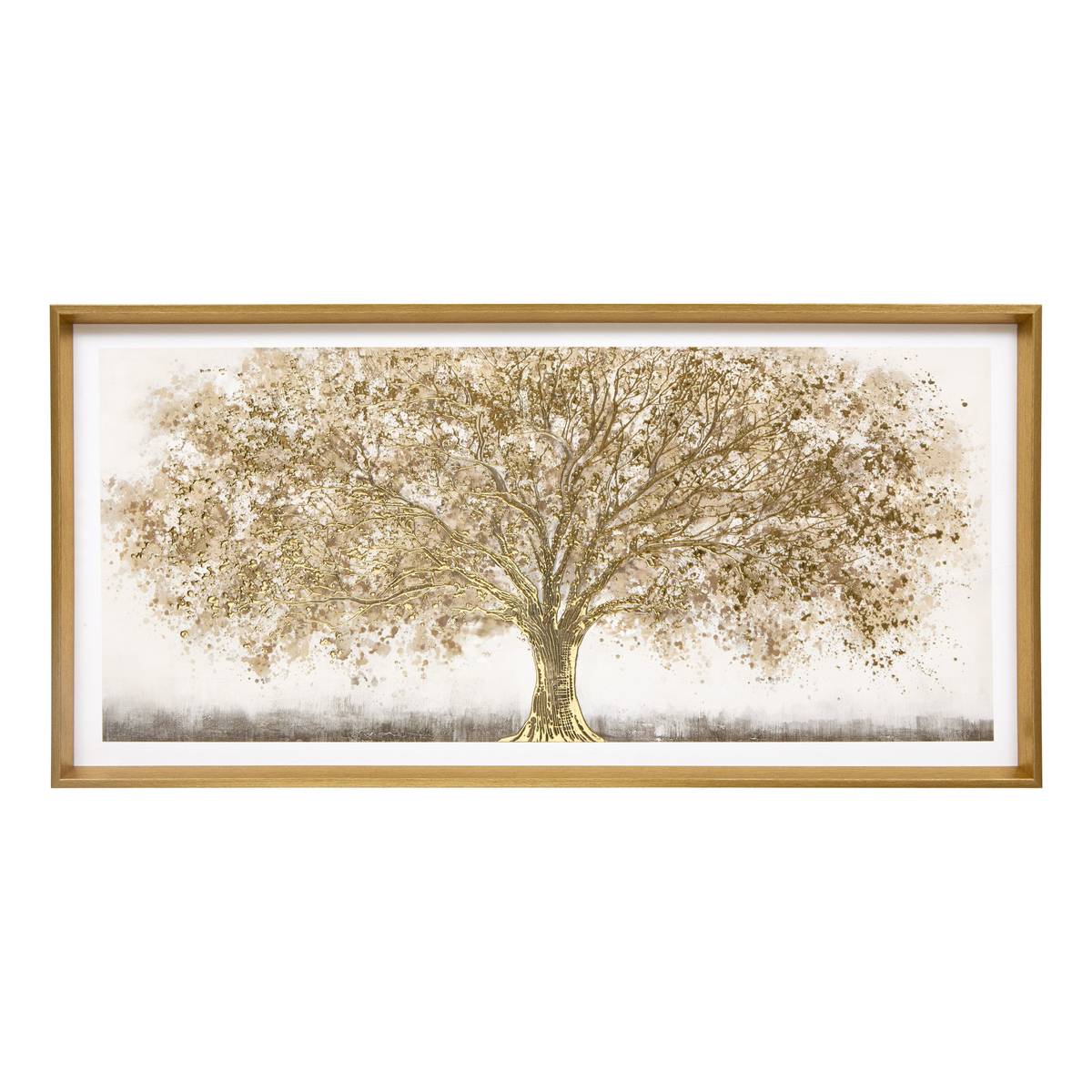 Framed Canvas Print "Eka" Brown, 78x38 cm