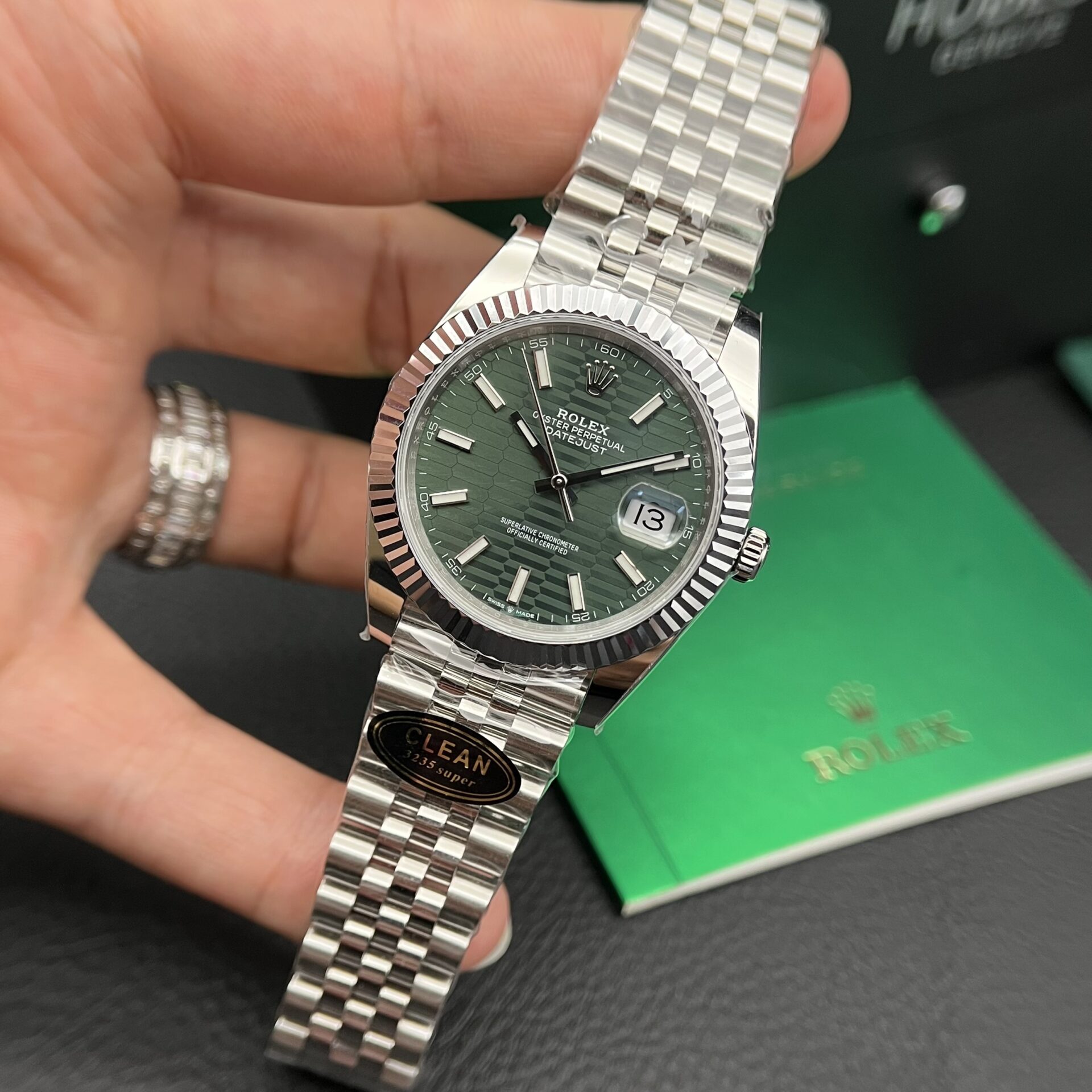 Rolex Datejust 126234 Green Dial High Quality Replica Watch VS Factory 36mm - Elite Watch Atelier