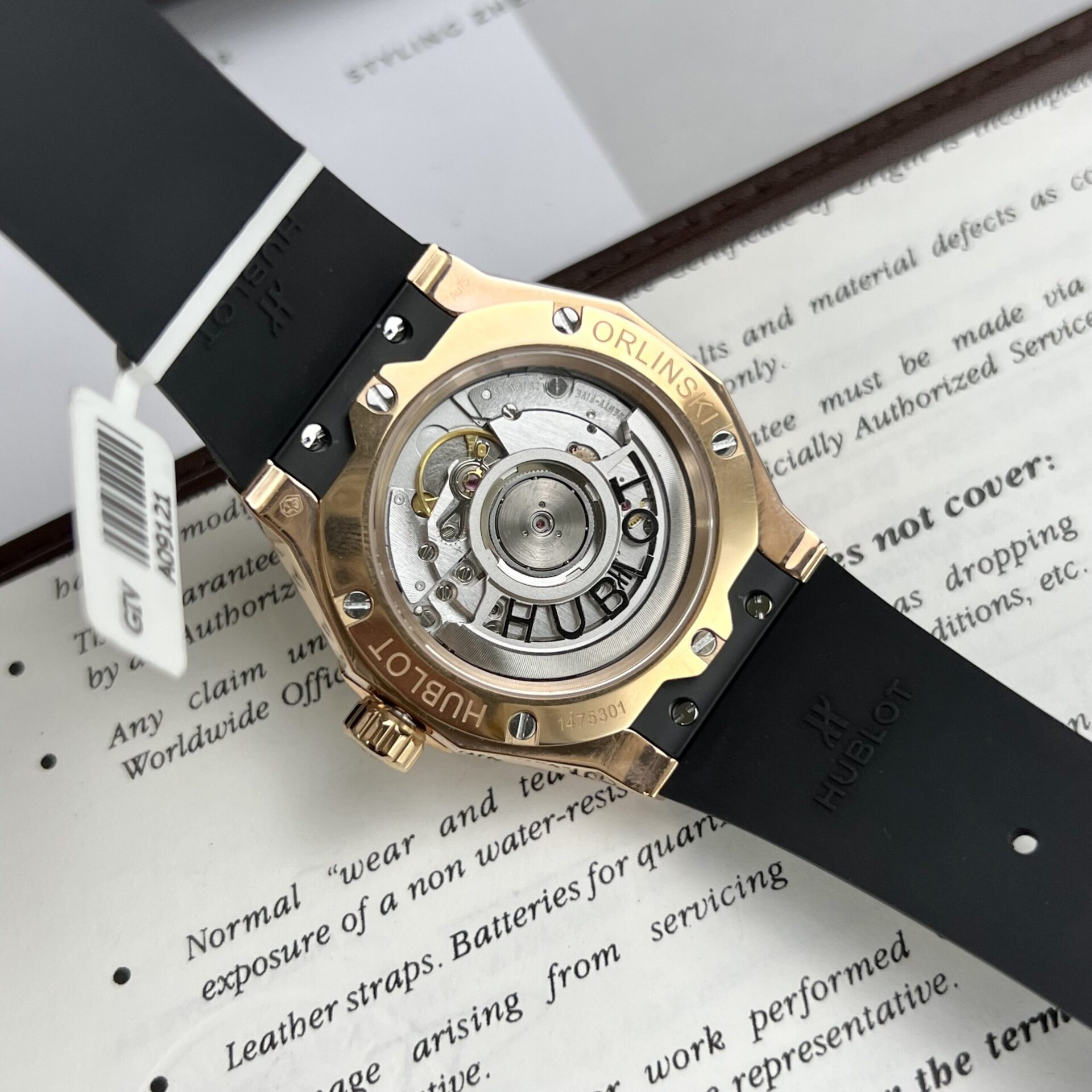Hublot Orlinski King Gold Black Dial Custom Moissanite Diamonds Hong Kong 40mm - Top club
