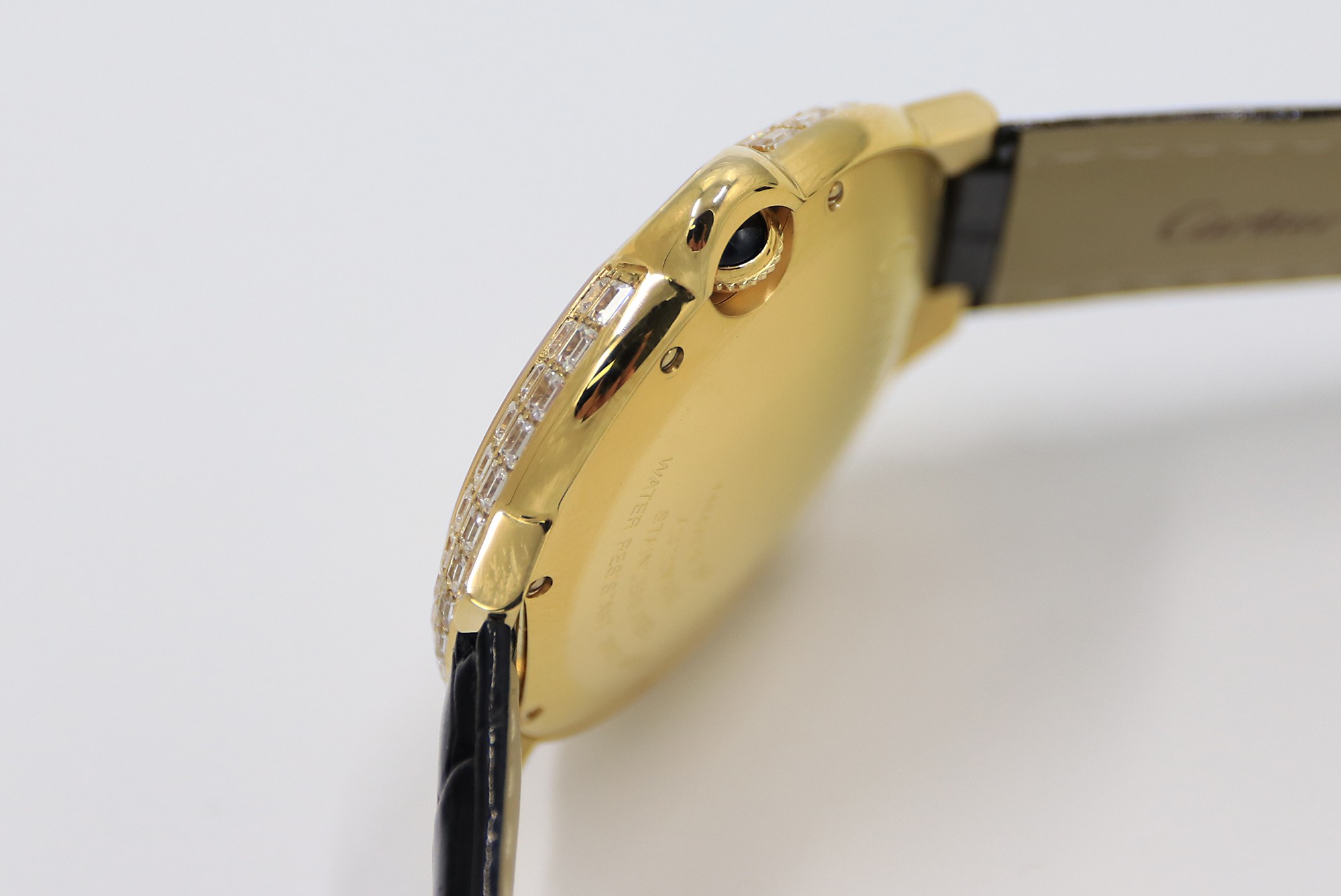Cartier Blue Balloon Square Diamonds Sky Star Watch - Gold - Leather(1:1 replica) - Elite Watch Atelier
