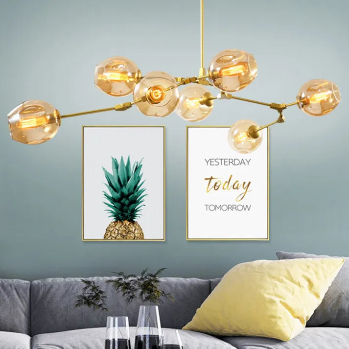Sputnik Hanglamp met Glazen Bubbels - moderne uitstraling - unieke bubbels - sfeervolle verlichting -