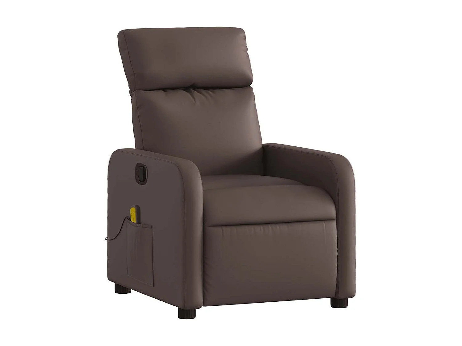 Fauteuil inclinable-Chaise de relax-Fauteuil de Massage Marron Similicuir SHL2856