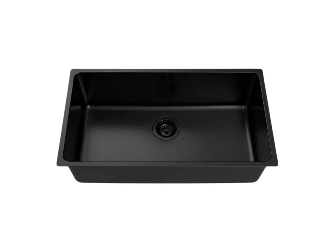 Inoxa évier 1 grande cuve seule 76x44 en inox noir - Essebagno