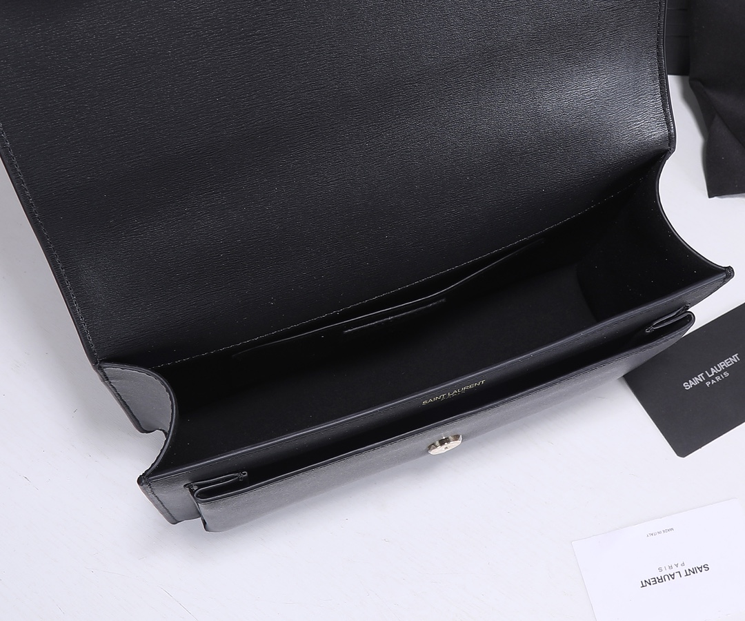 Replica Ysl Sunset Medium Top Handle Bag- Black/Beige1:1High-quality replica