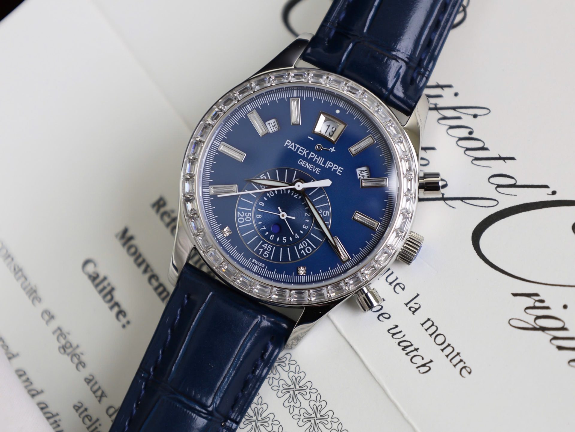 Patek Philippe Fake Watch Complications 5961P Dial Blue TW Factory 40.5mm - Elite Watch Atelier