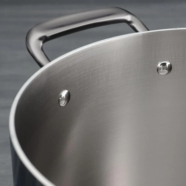 14 Piece Tri-Ply Clad Stainless Steel Cookware Set with Glass Lids - Image 7