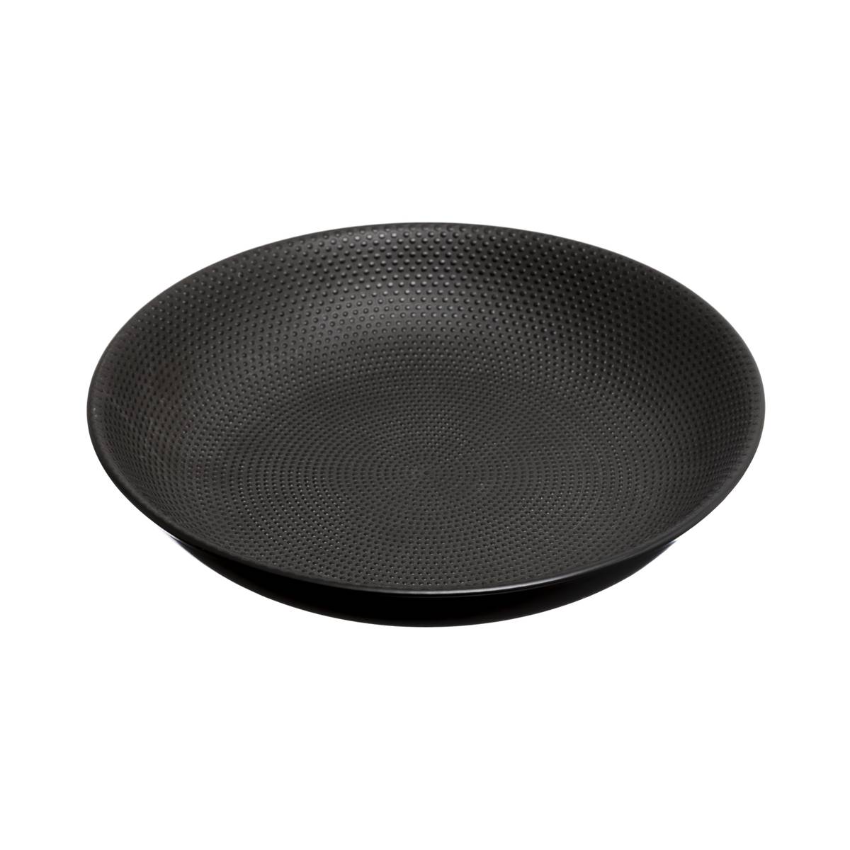 Deep plate "Caviar" D.20.5 cm, Black