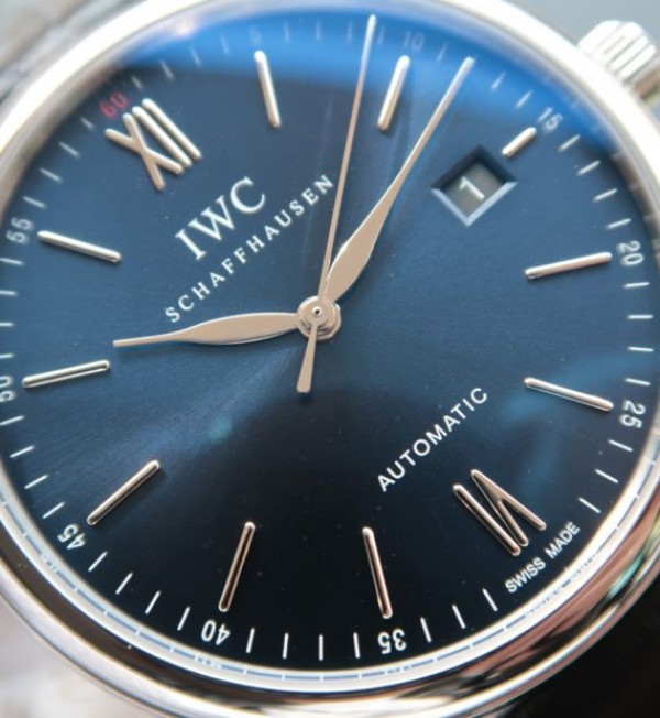 Replica IWC MK Portofino IW356512 Automatic Blue Dial Leather Strap - Elite Watch Atelier