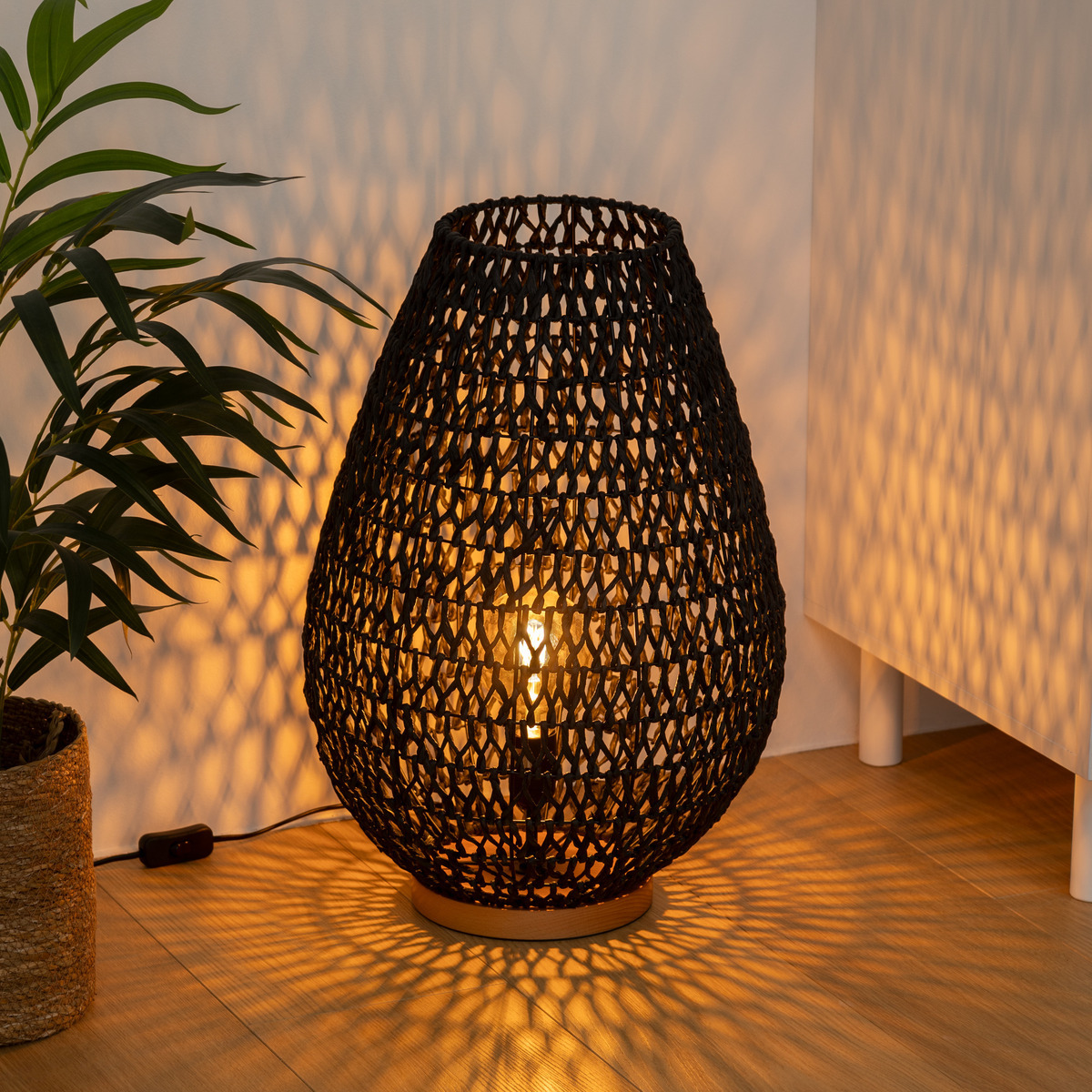 Lamp "Etel" Black, H.55 cm